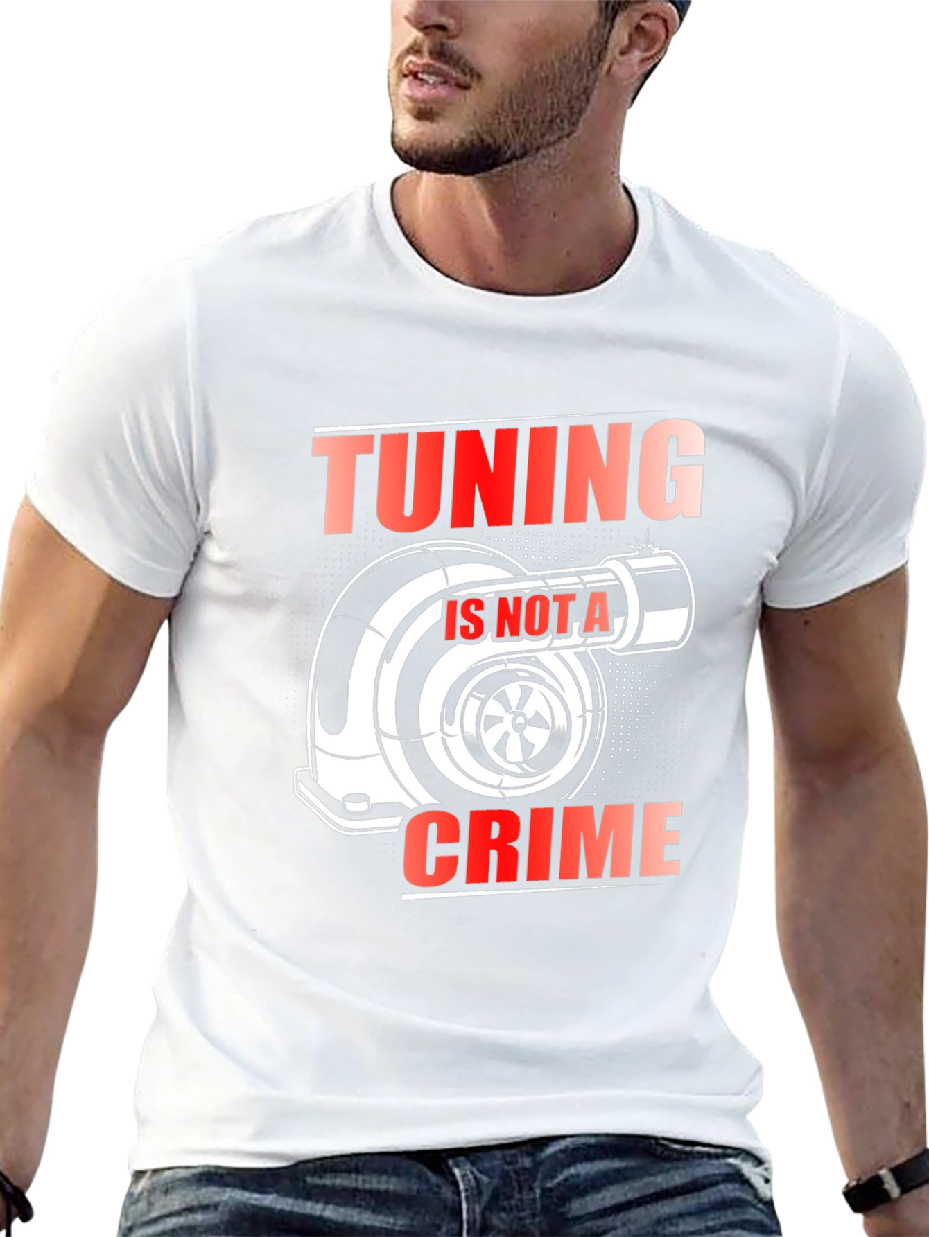Tuning is Not a Crime Turbo Black T-Shirt