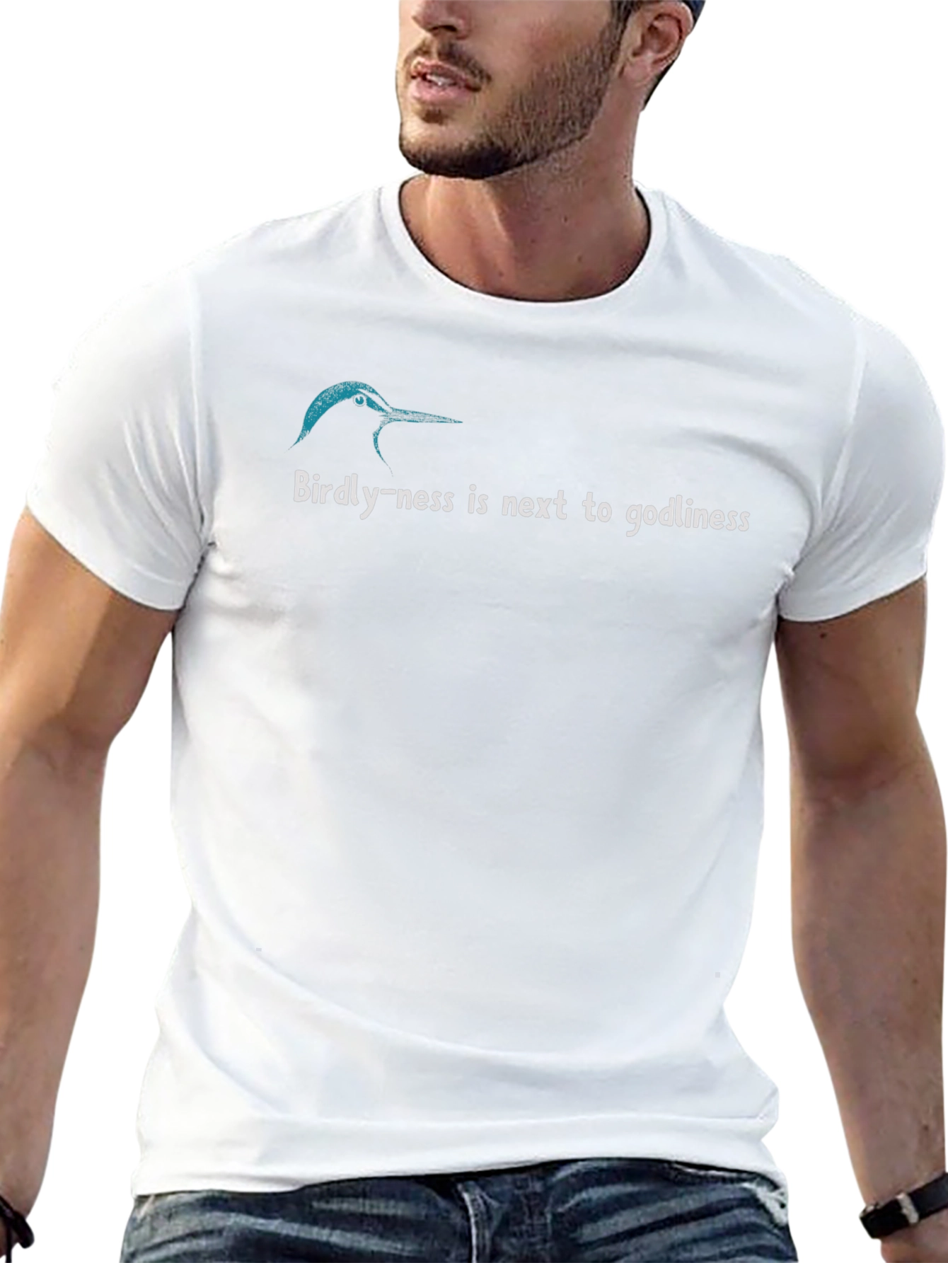 Birdly-ness T-Shirt - Black Crew Neck