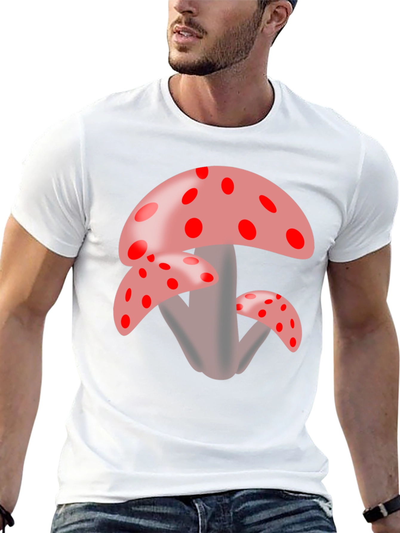 Mushroom Graphic Black Tee