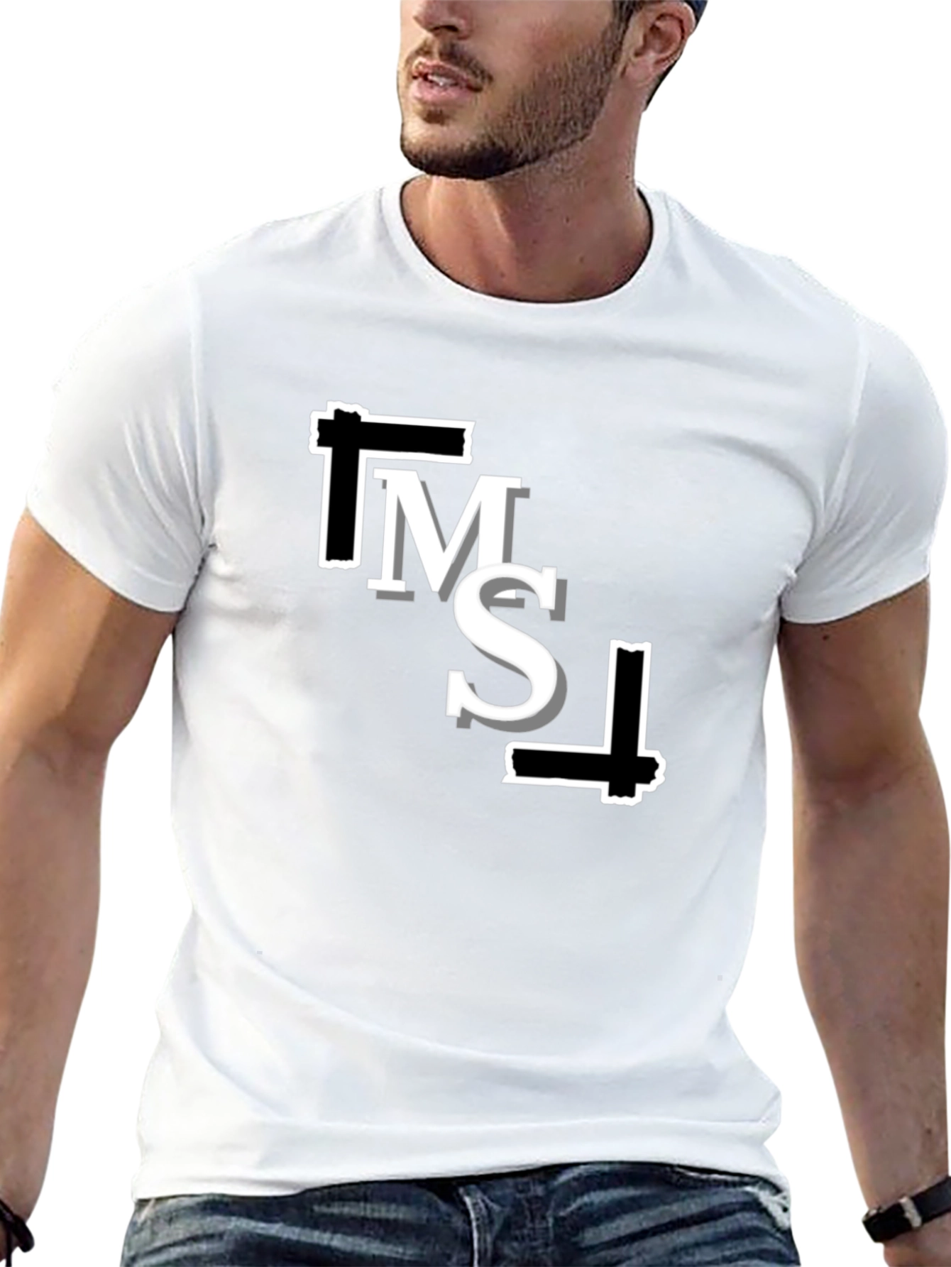 Modern Graphic Black T-Shirt