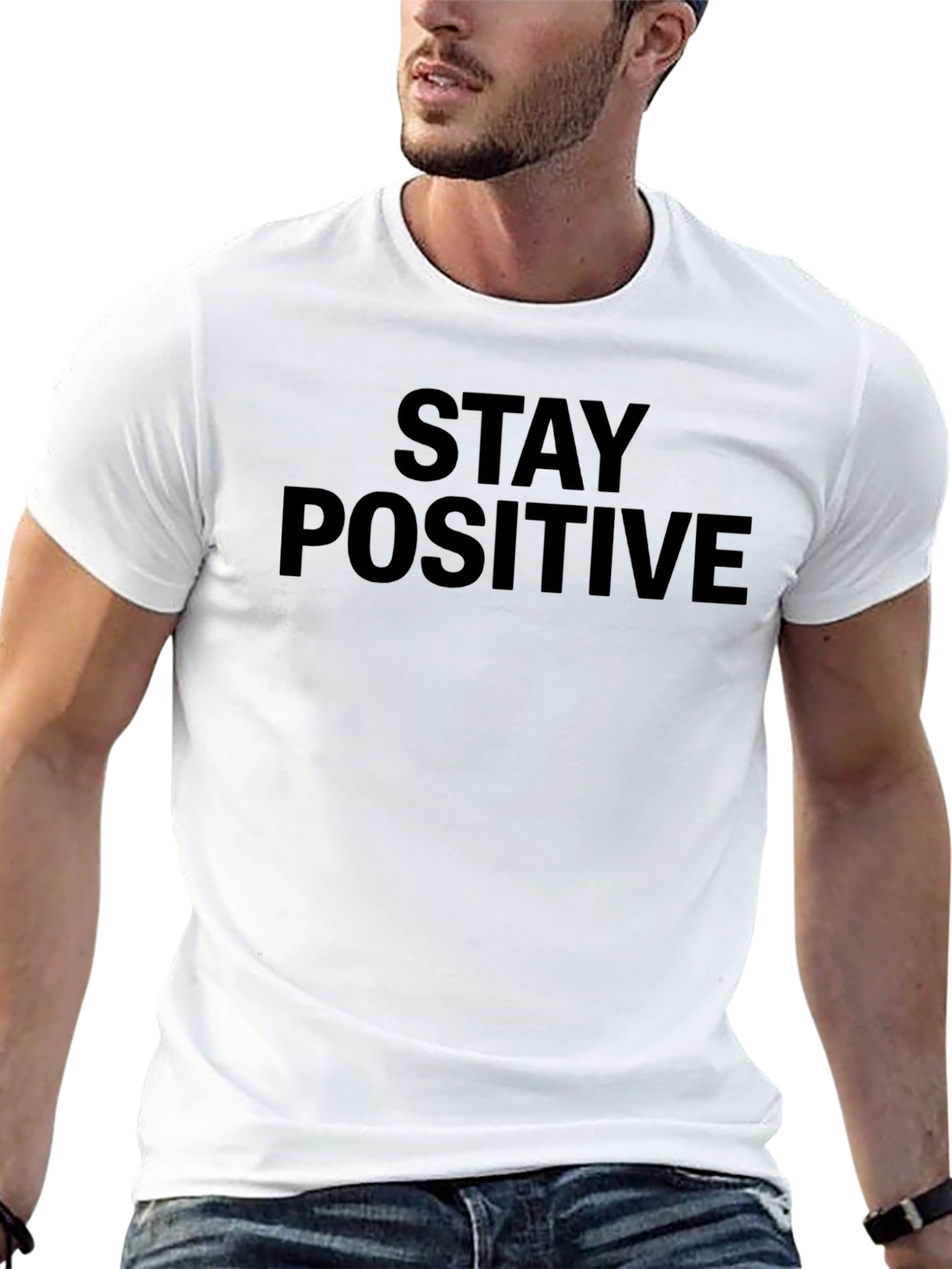 Stay Positive Graphic Tee - Classic Comfort