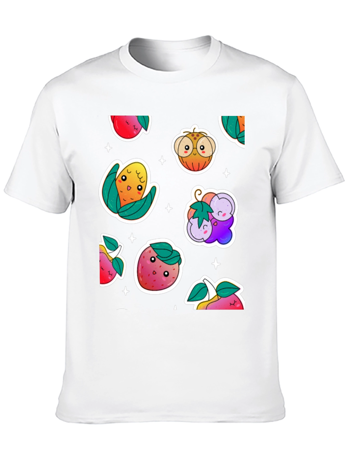Kawaii Fruit & Veggie Sticker T-Shirt