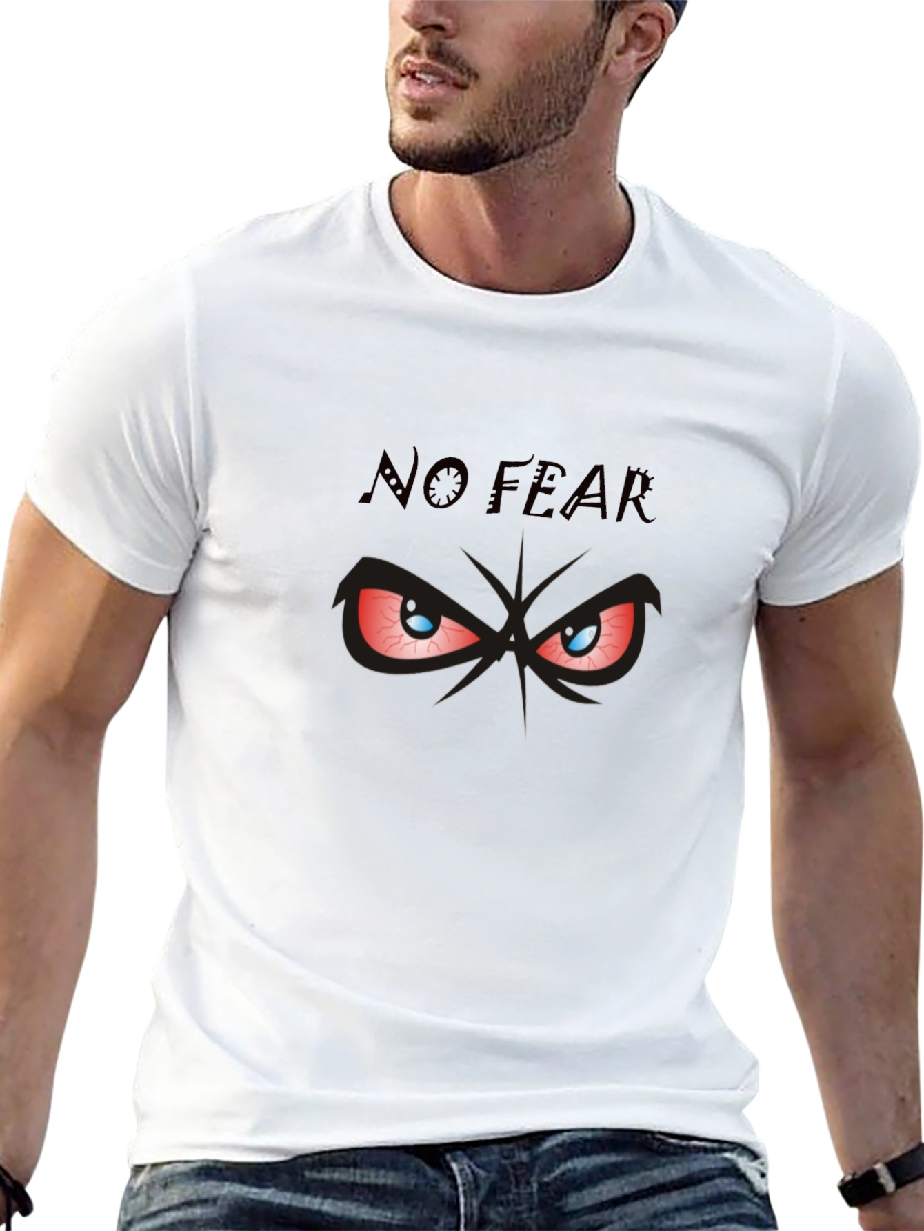 No Fear Graphic Print Mens Black T-Shirt