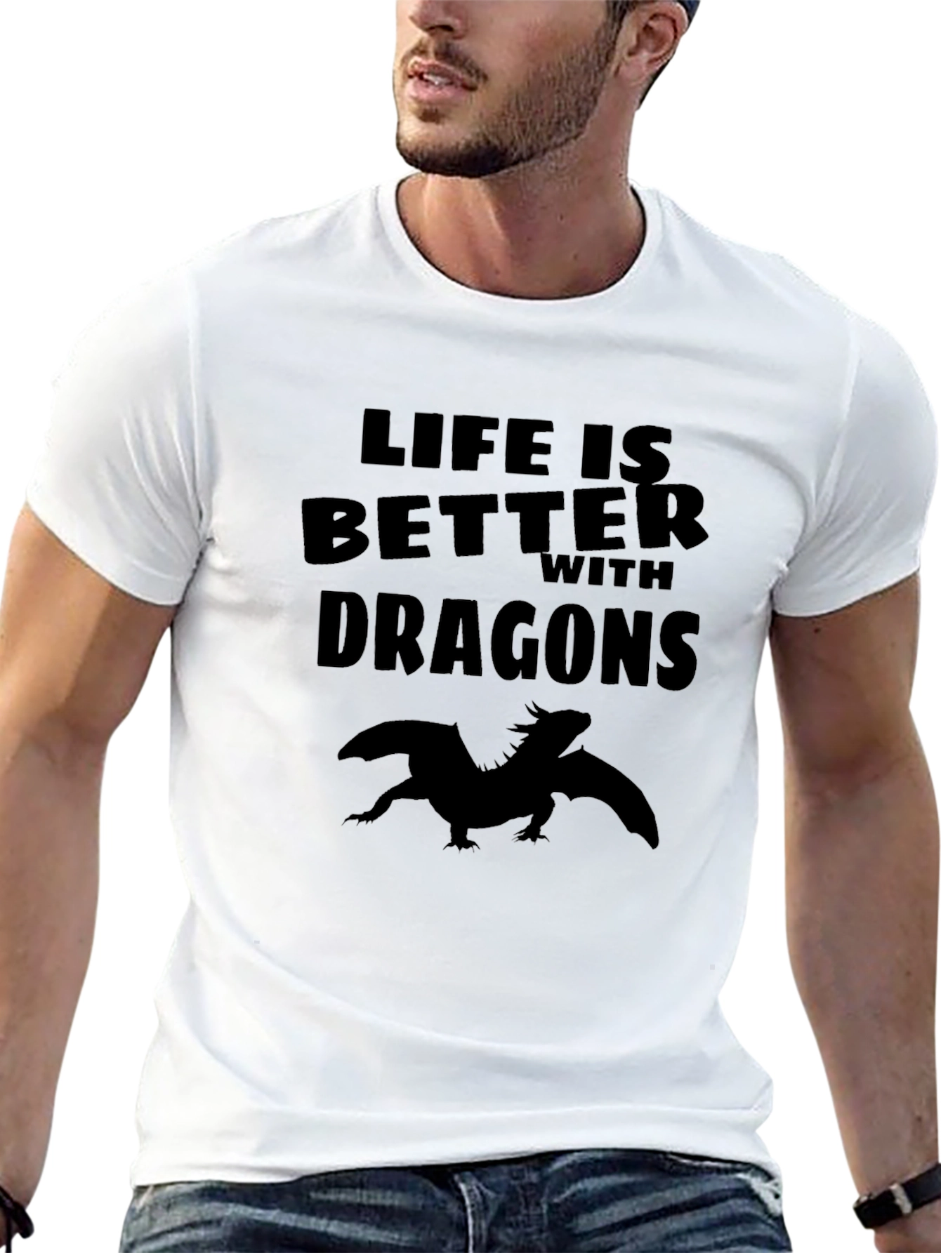 Life is Better With Dragons T-Shirt - Black