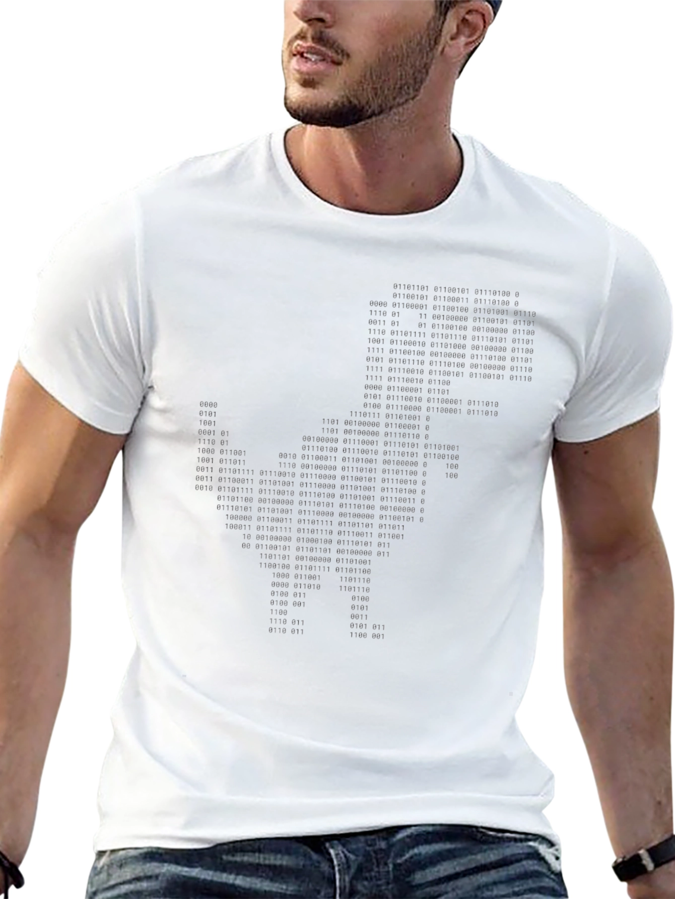 Mens Classic Black Crew Neck T-Shirt