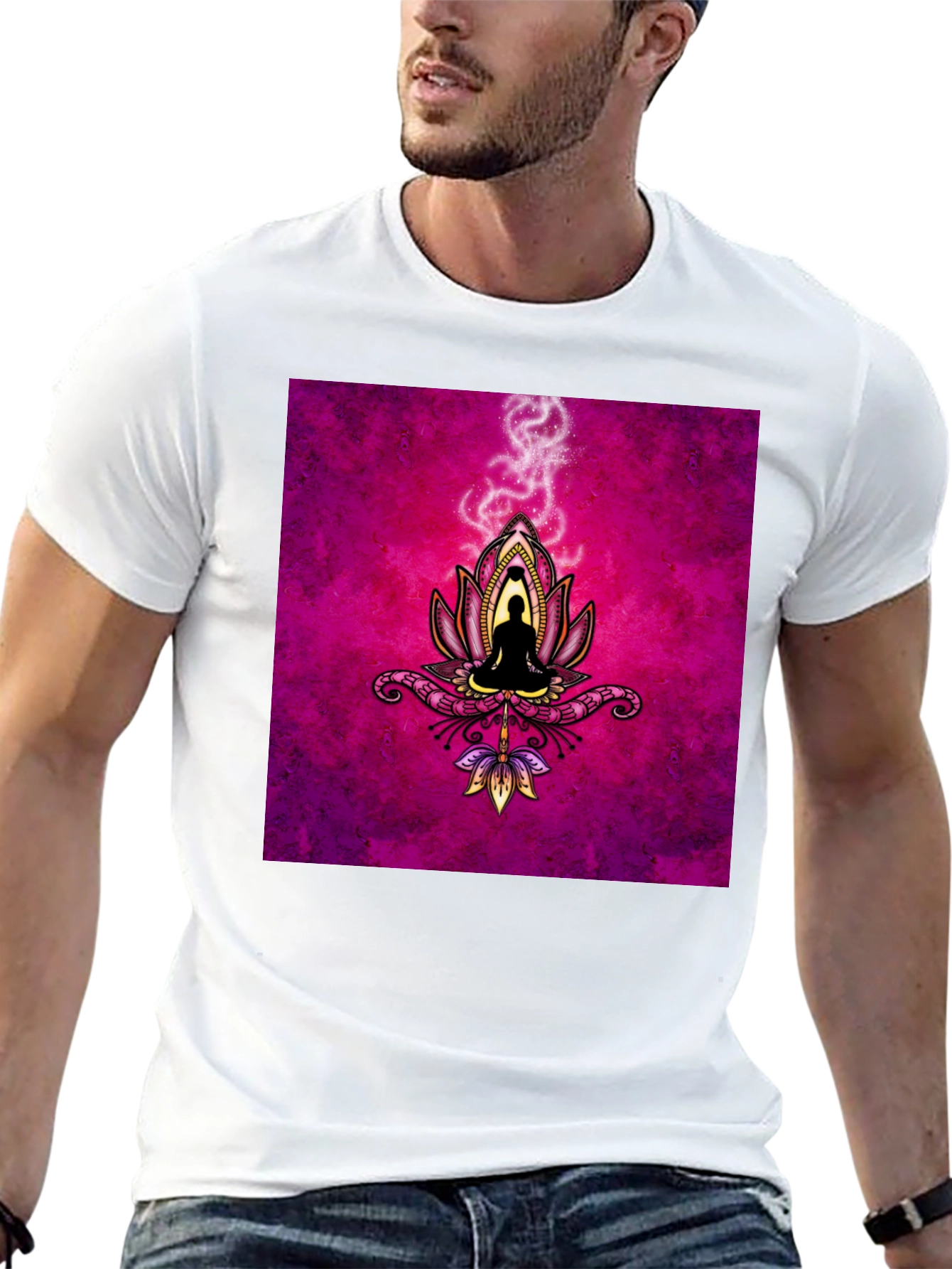 Lotus Meditation T-Shirt - Spiritual Zen Design