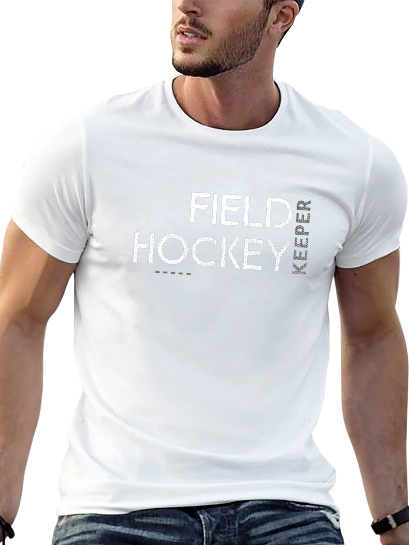 Field Hockey Keeper Graphic Tee - Black