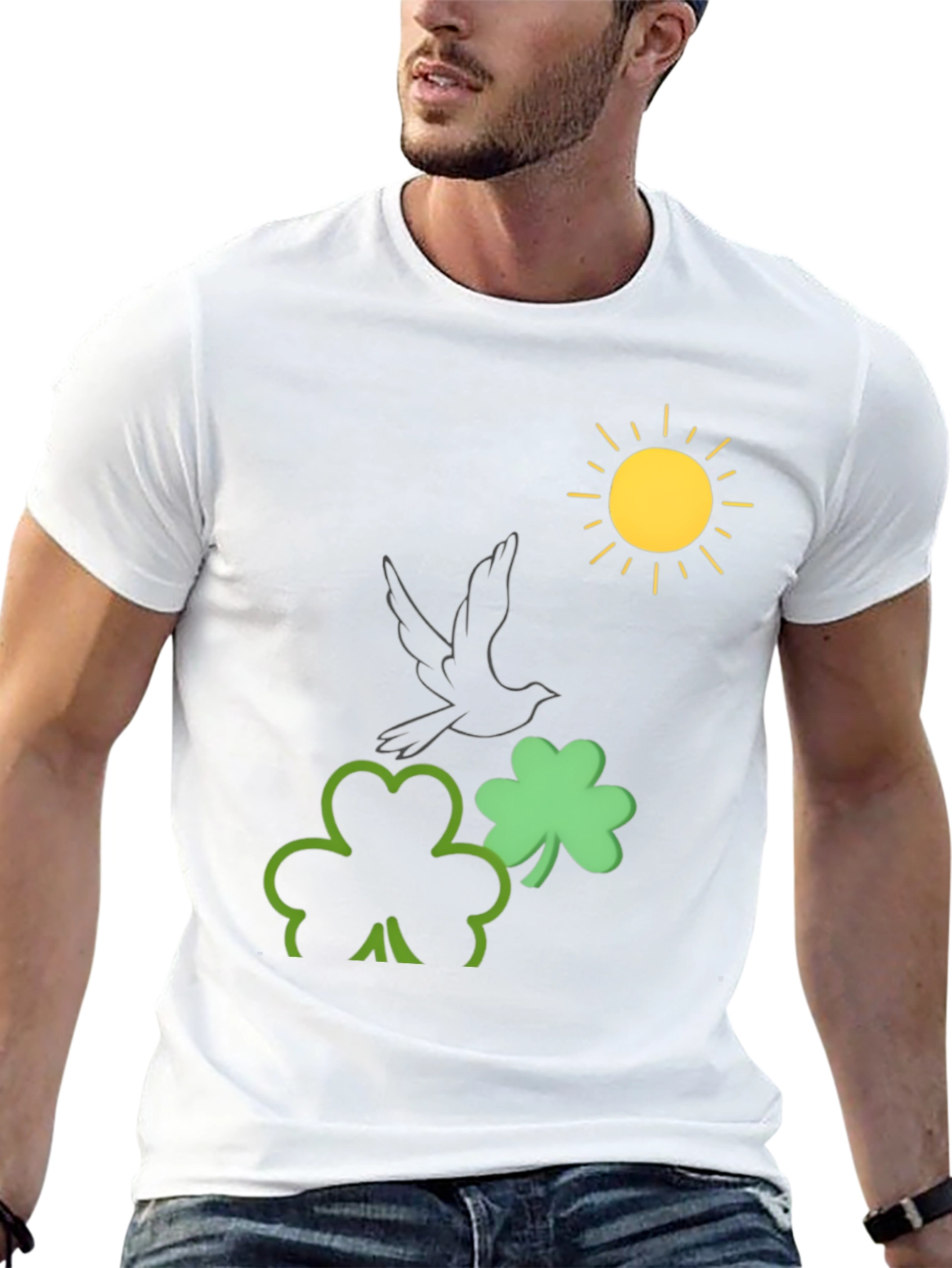 Lucky Clover Graphic Tee - Black
