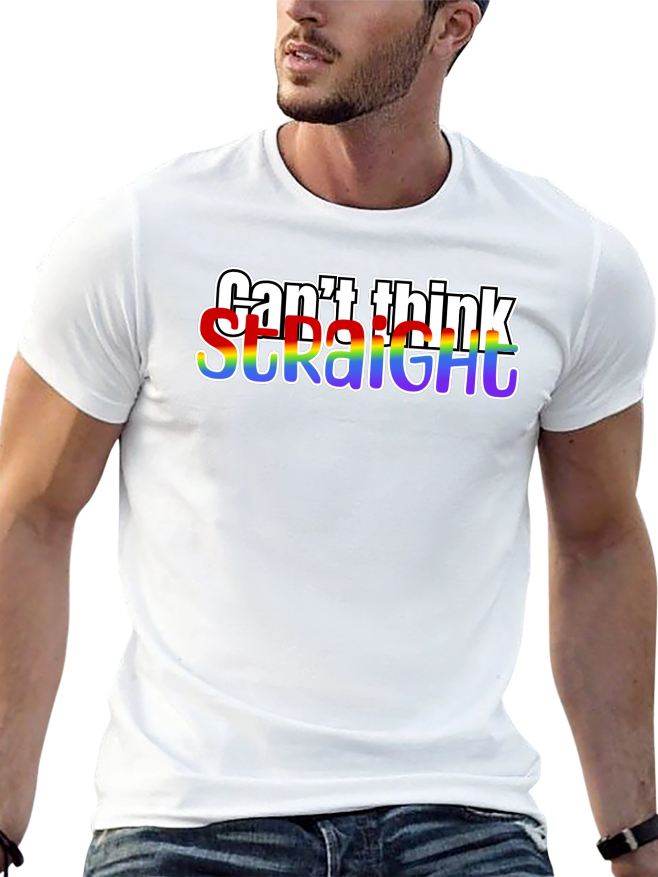 Cant Think Straight LGBTQ+ Pride T-Shirt