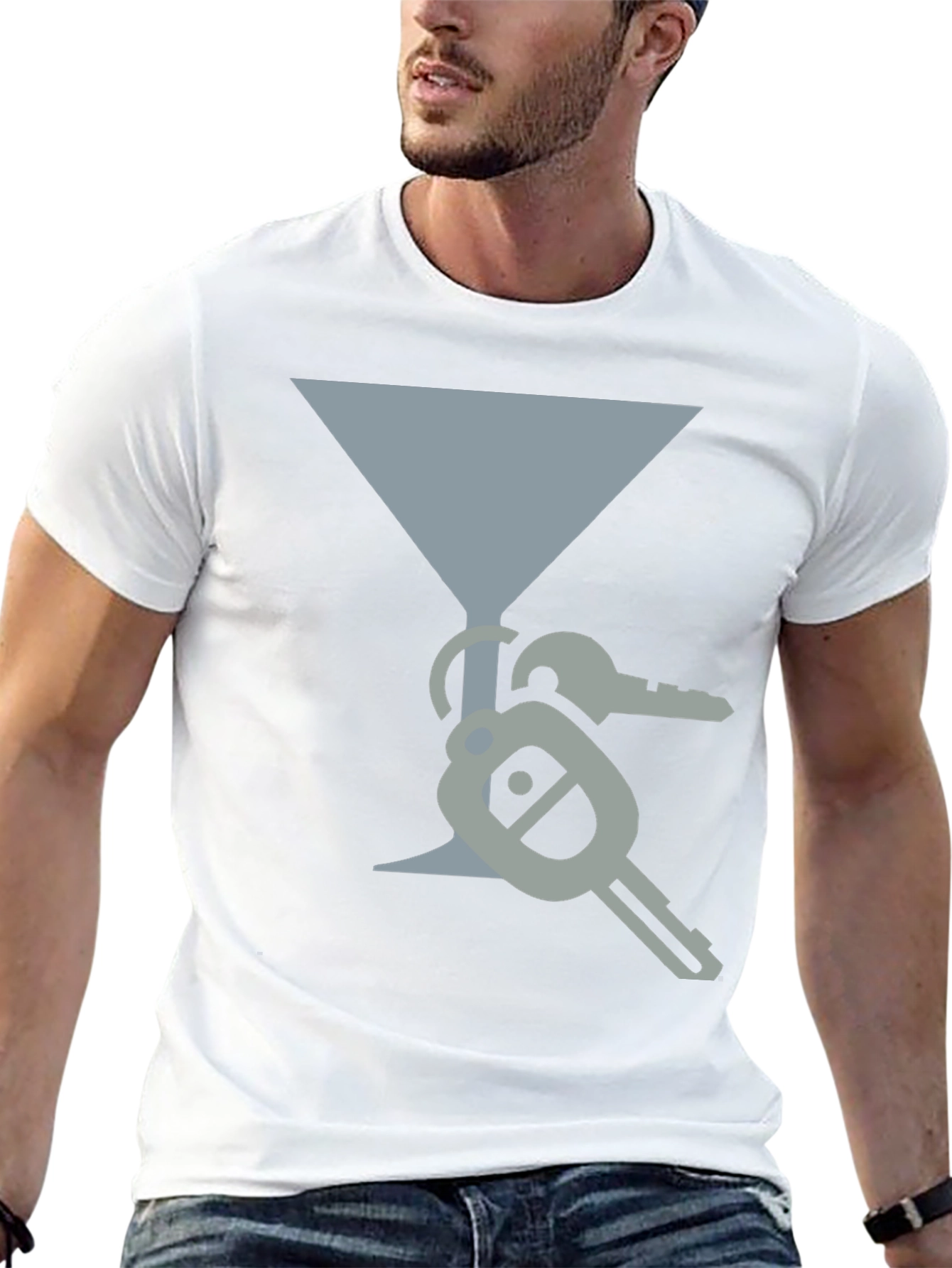Martini Glass & Keys Graphic Tee