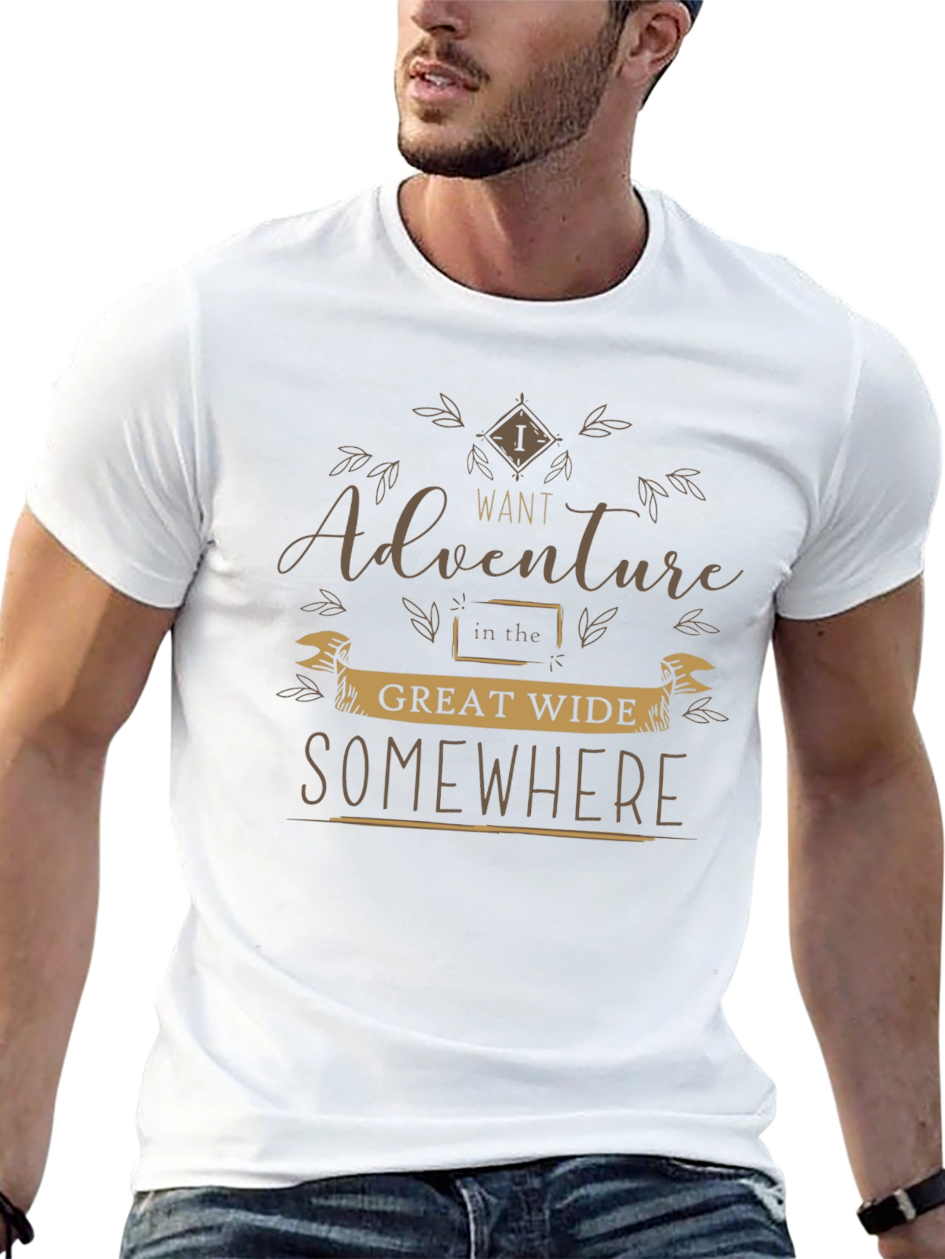 Adventure Awaits Black Graphic Tee
