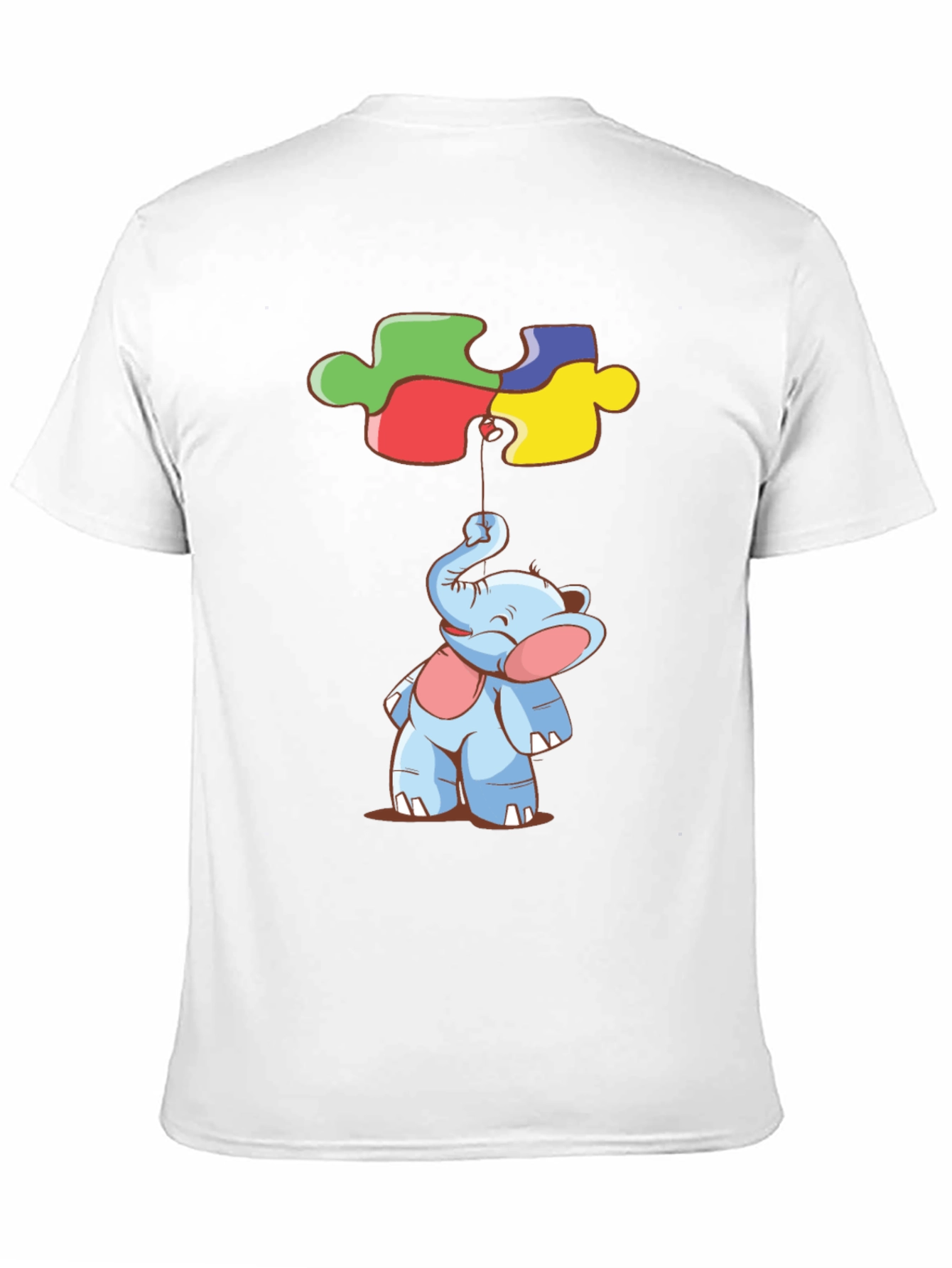 Elephant Autism Awareness Puzzle Piece T-Shirt