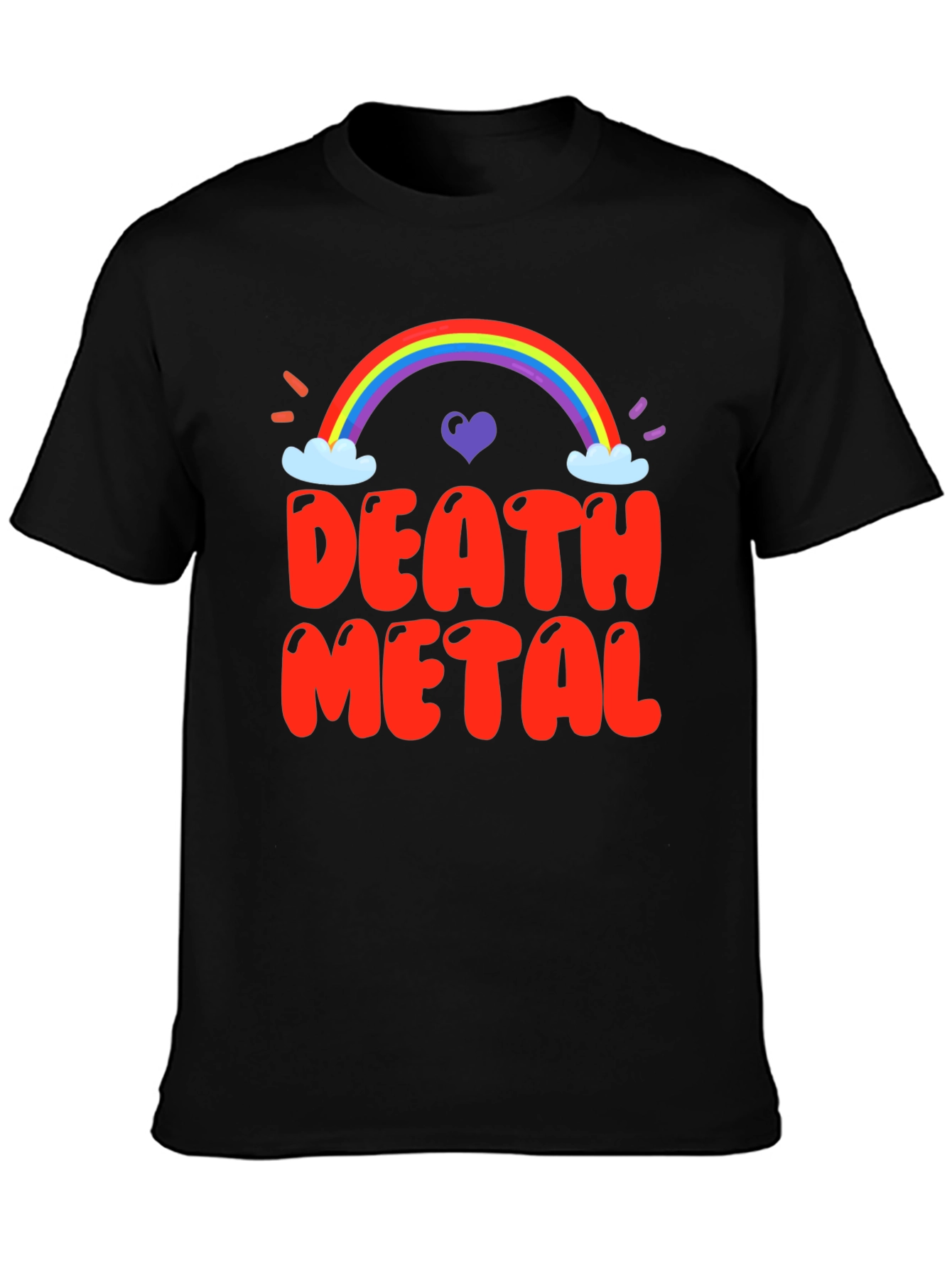 Death Metal Rainbow Graphic T-Shirt