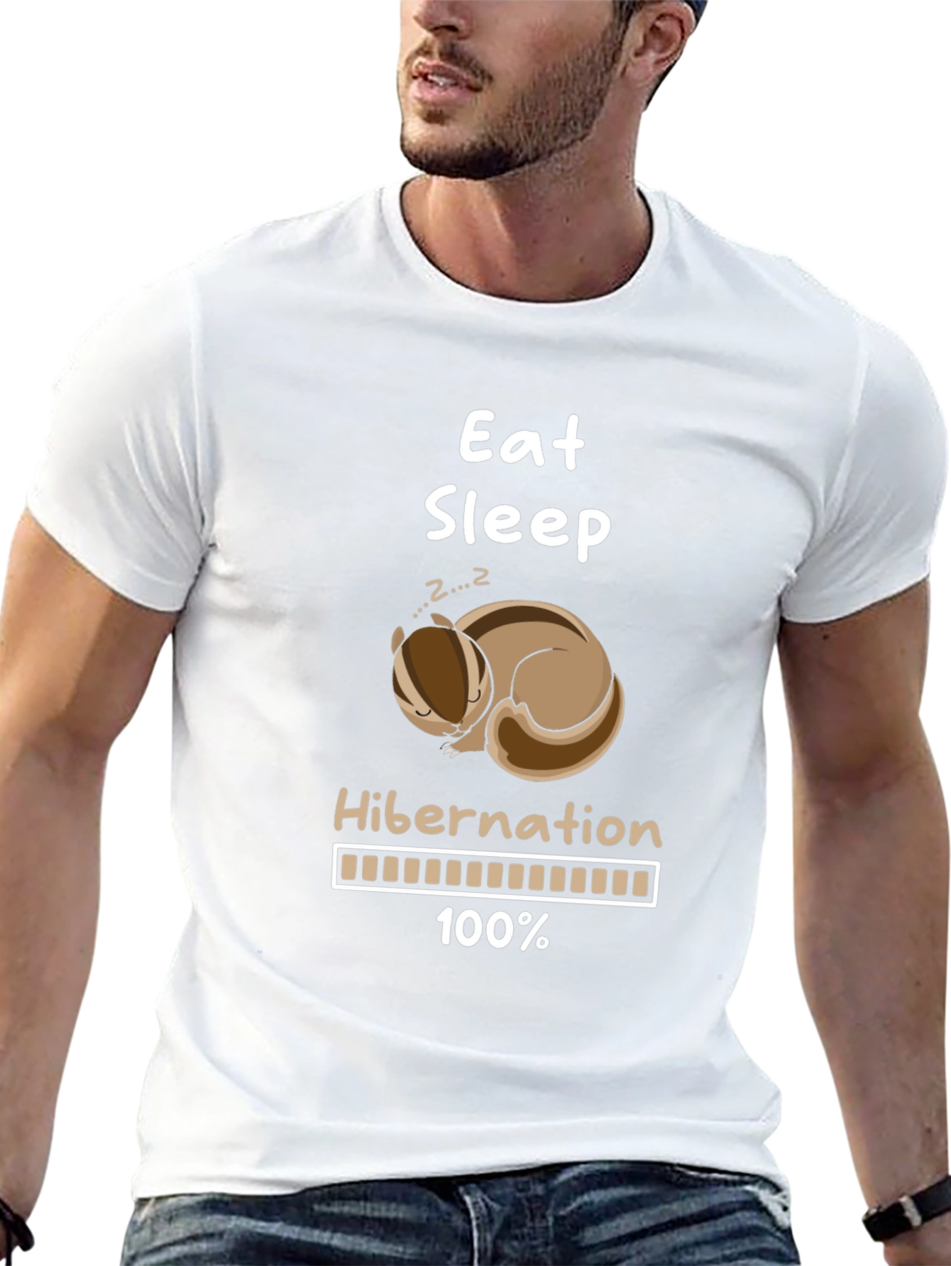 Eat Sleep Hibernation T-Shirt Funny Animal Lover Tee