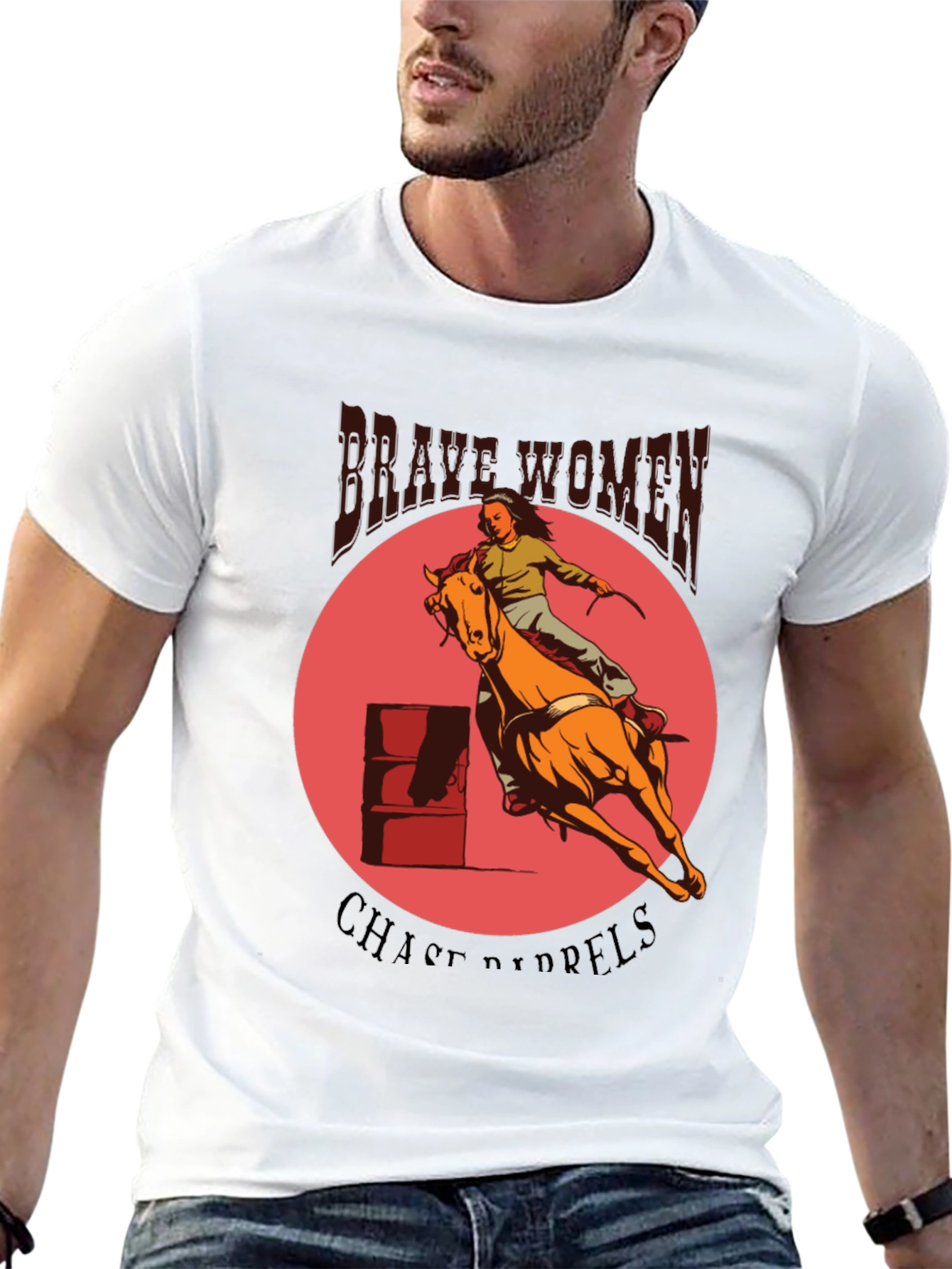 Brave Women Barrel Racing Graphic Tee