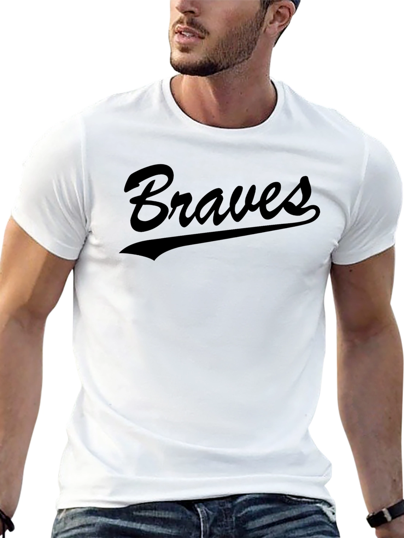 Braves T-Shirt - Black Baseball Fan Apparel