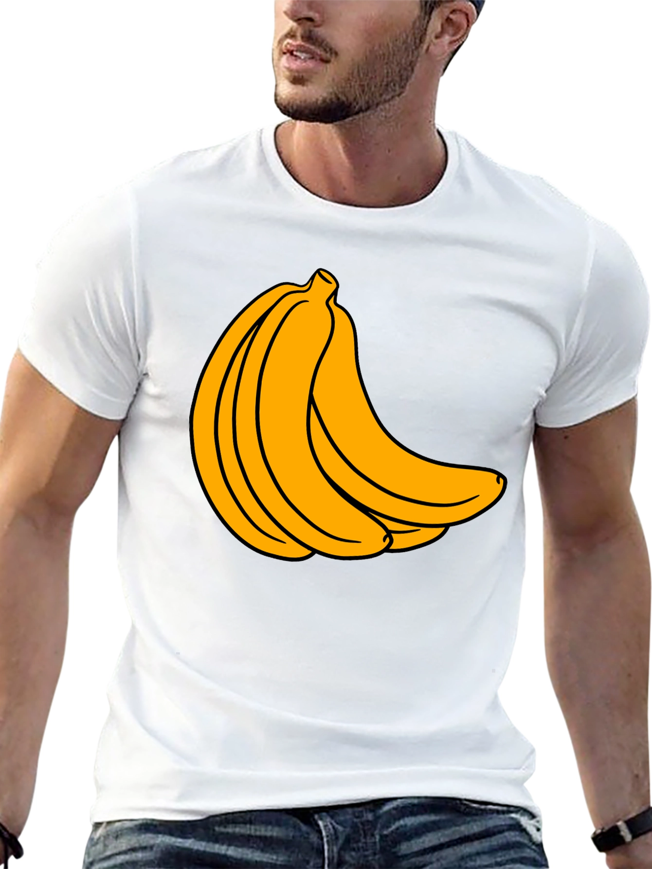 Banana Bunch Graphic T-Shirt - Black Cotton Tee