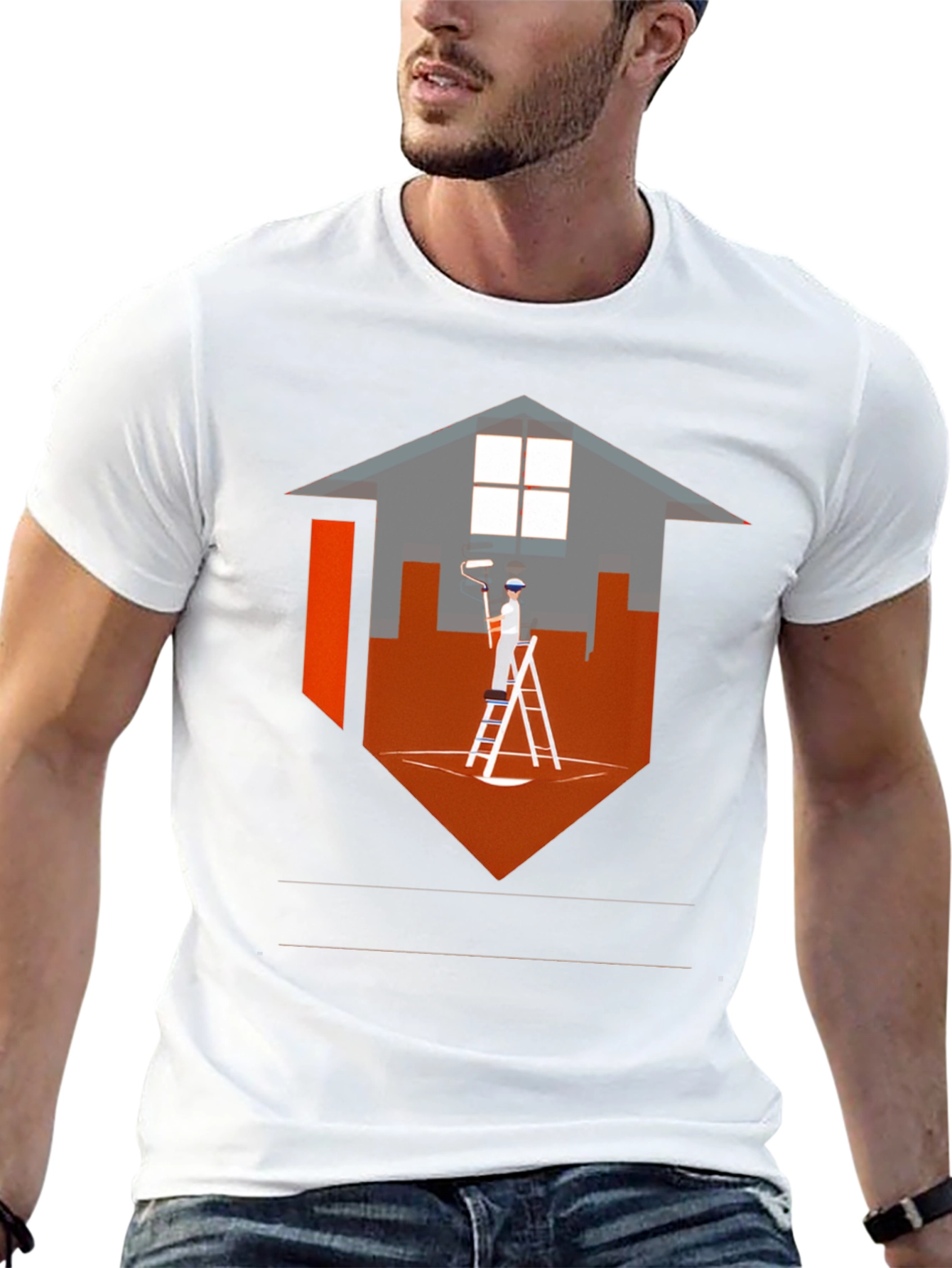 Painter Home Graphic Tee - Modern Design