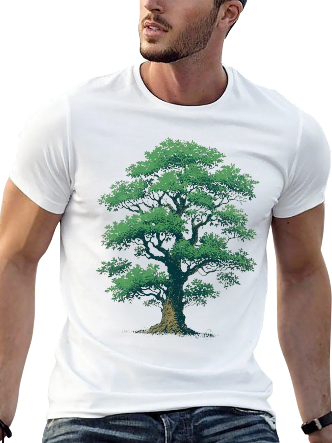 Mens Black Tree Graphic Tee