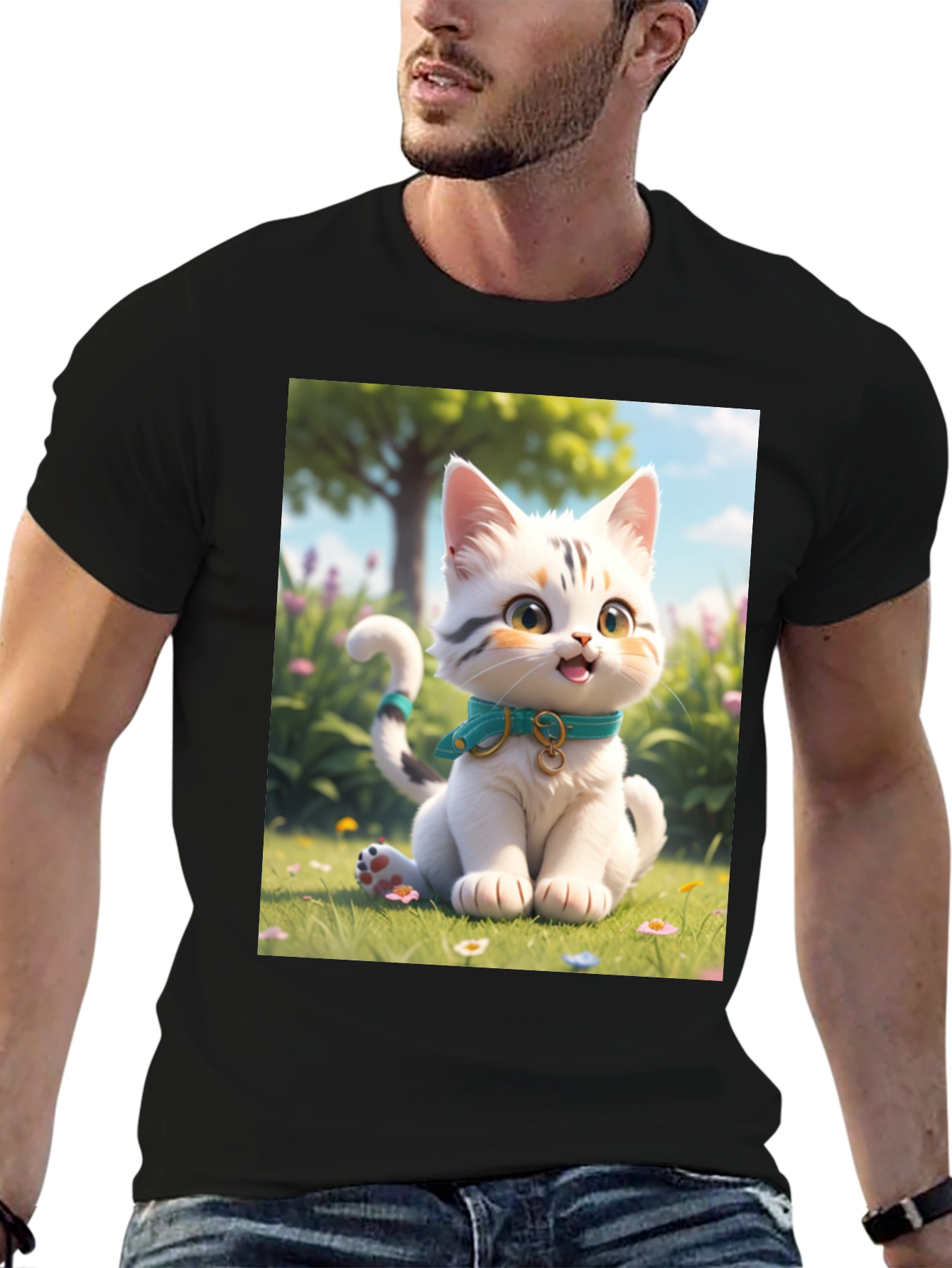 Cute Cartoon Cat T-Shirt