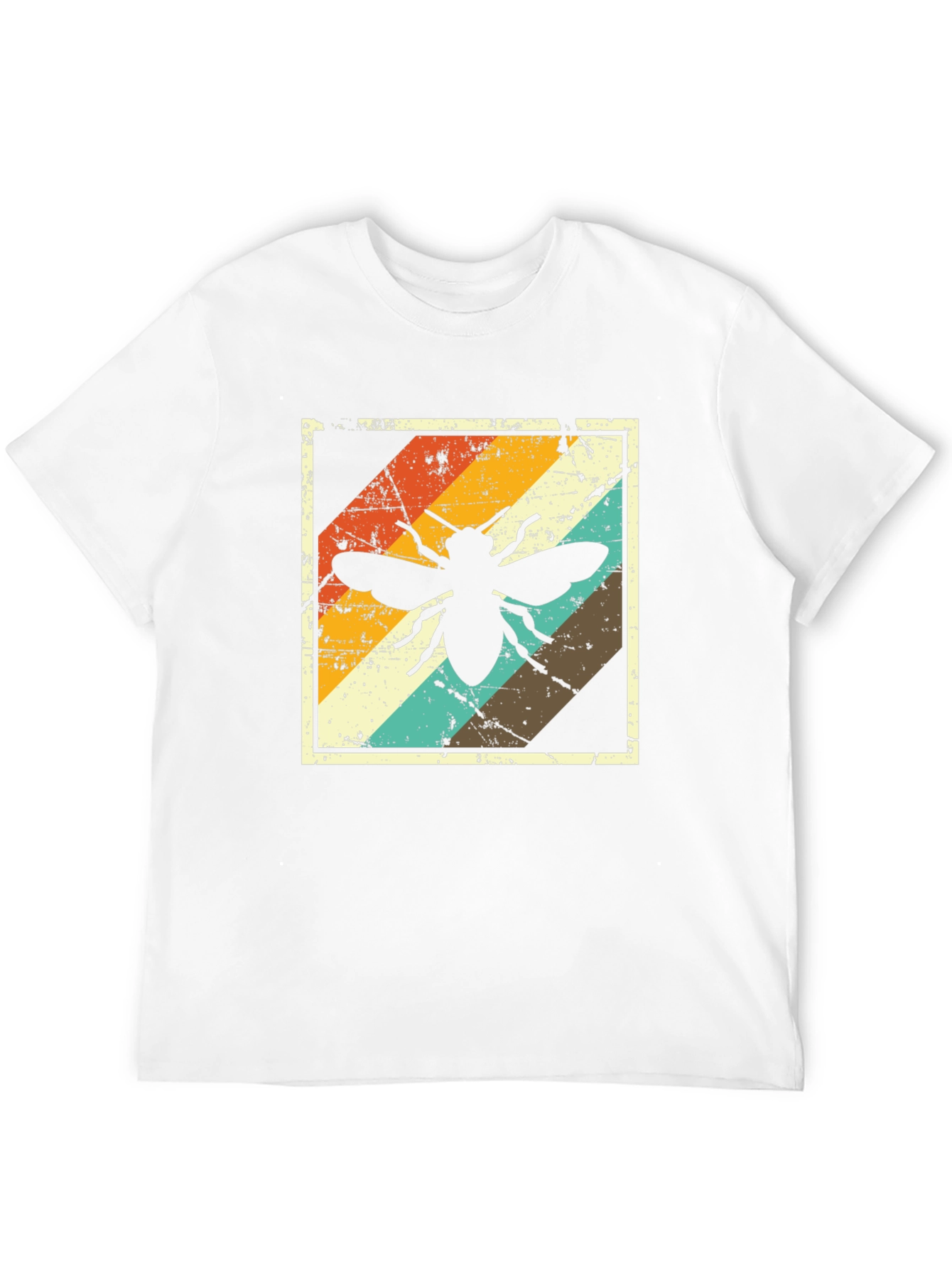 Retro Bee Graphic Tee - Distressed Design