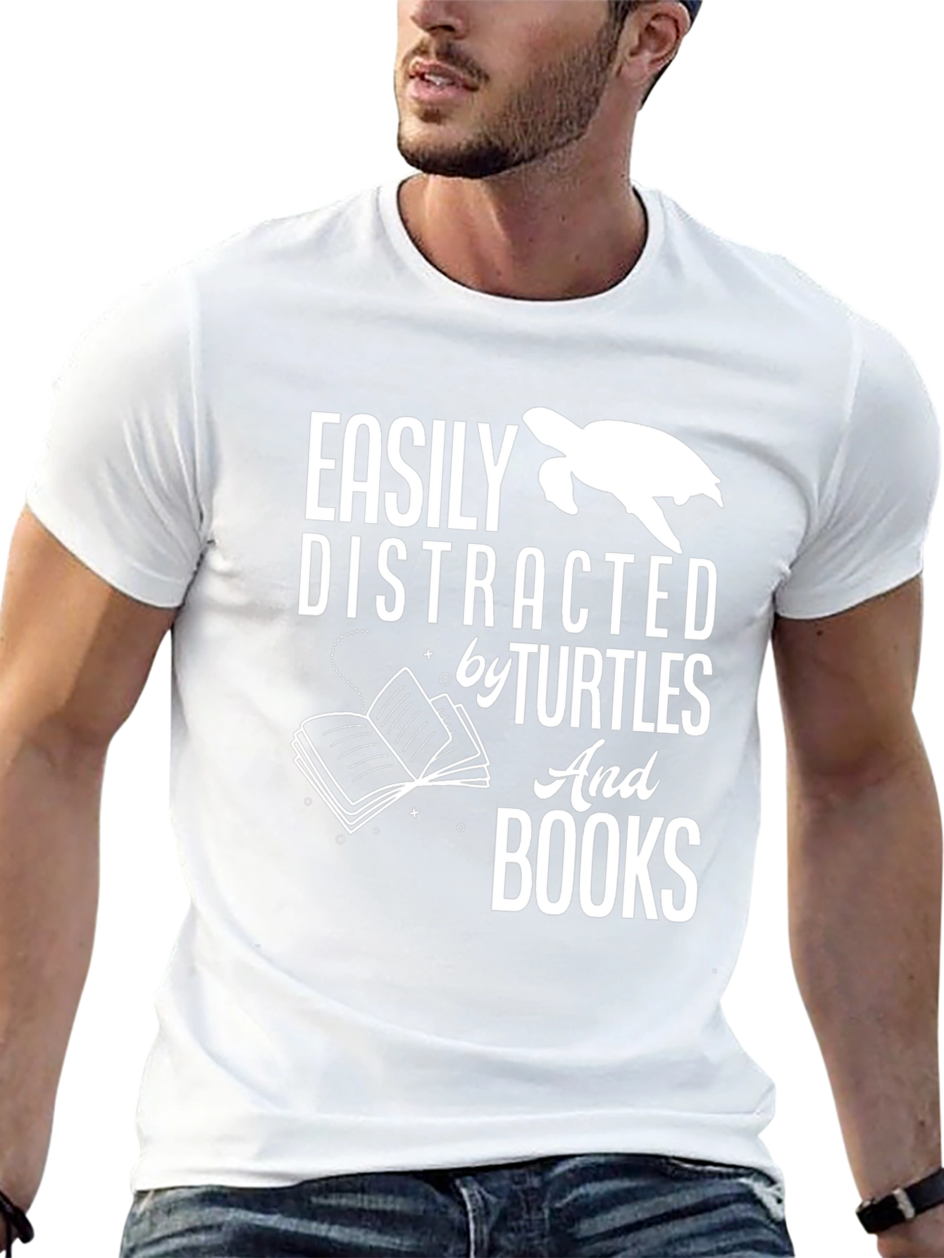 Easily Distracted by Turtles and Books T-Shirt