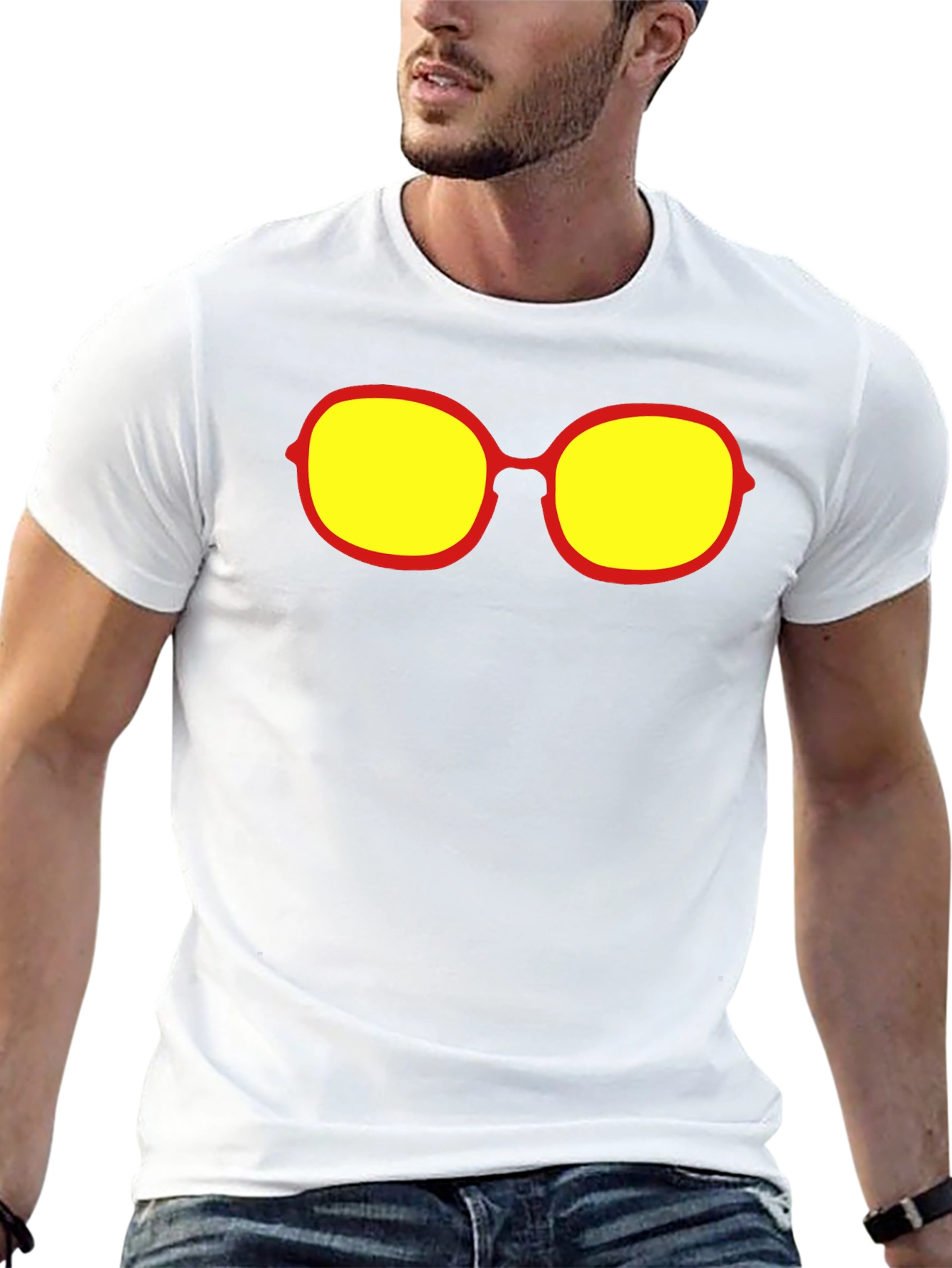 Retro Sunglasses Graphic Tee - Black