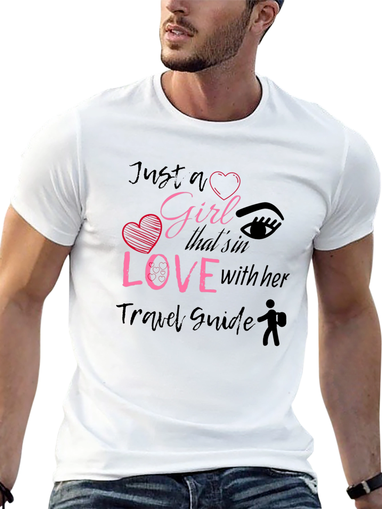 Just a Girl in Love With Travel Guide T-Shirt