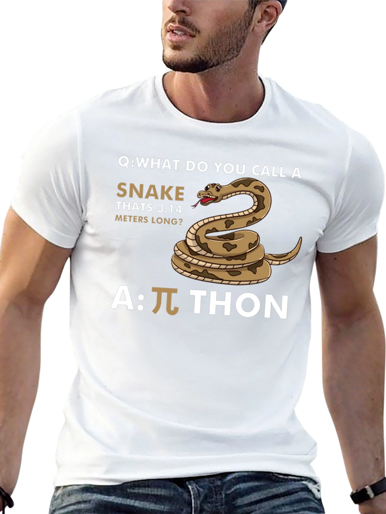Pi-thon T-Shirt Funny Math Joke