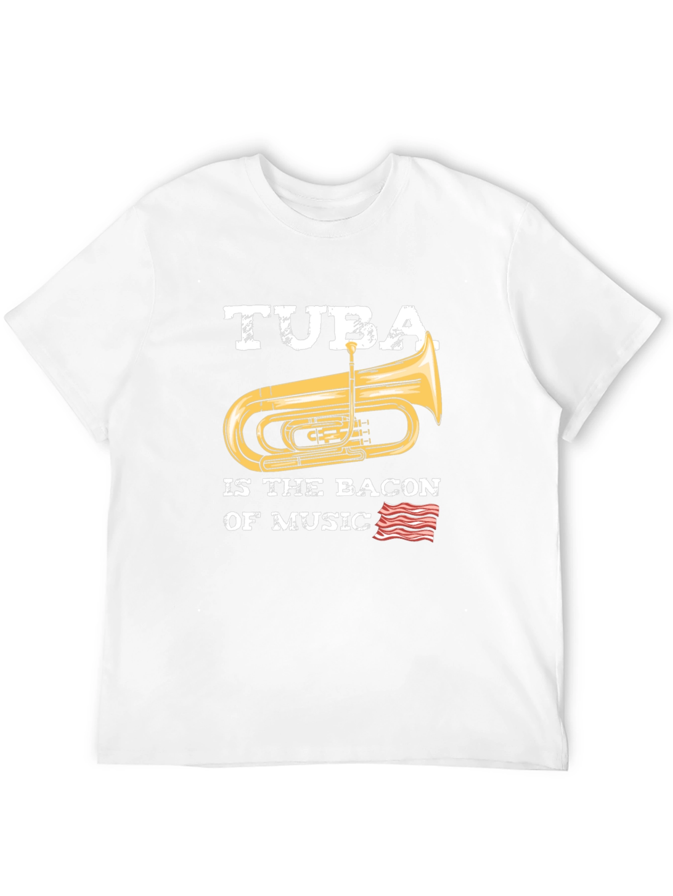 Tuba is the Bacon of Music Black T-Shirt
