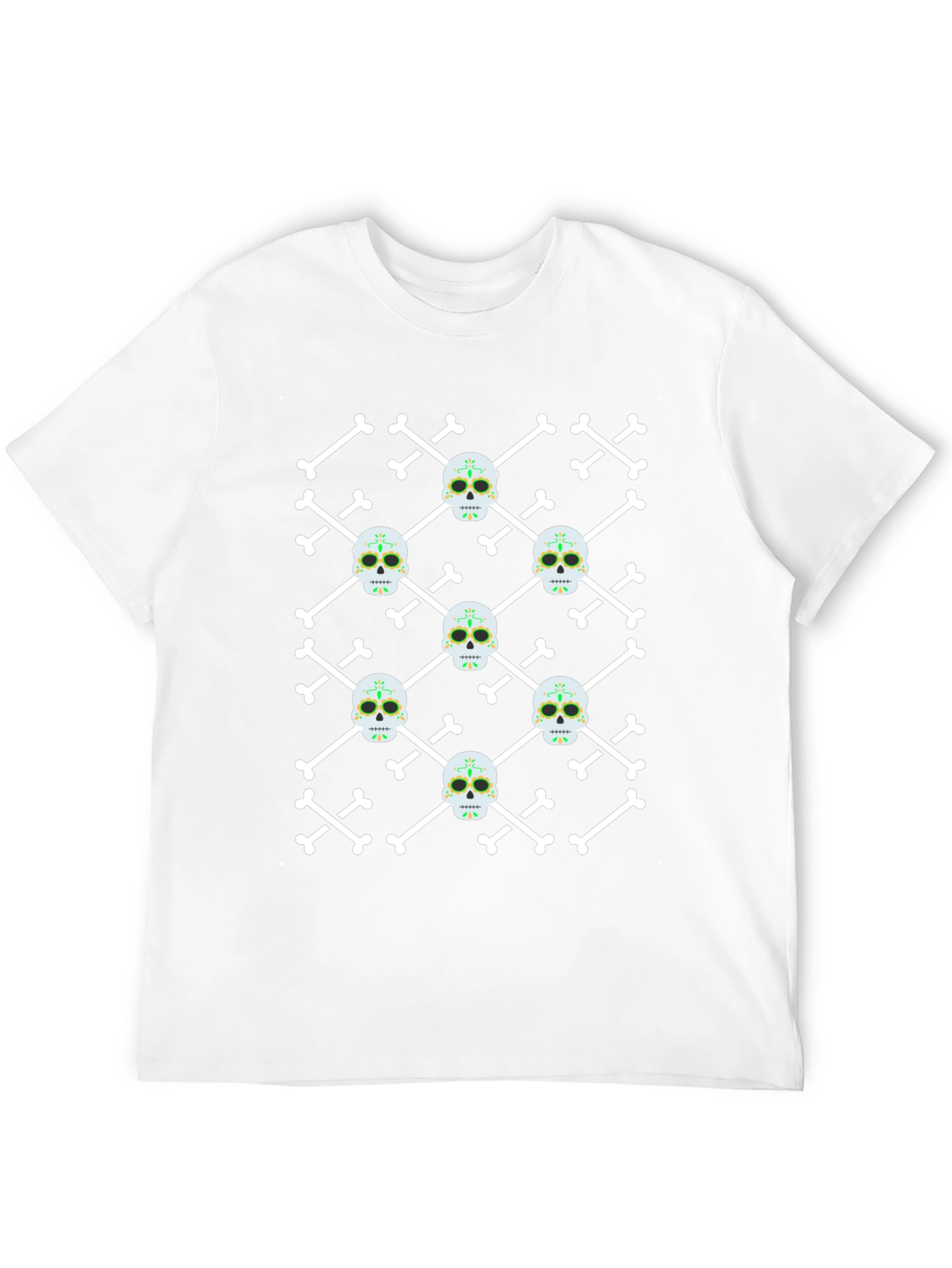 Skull and Crossbones Pattern Black T-Shirt