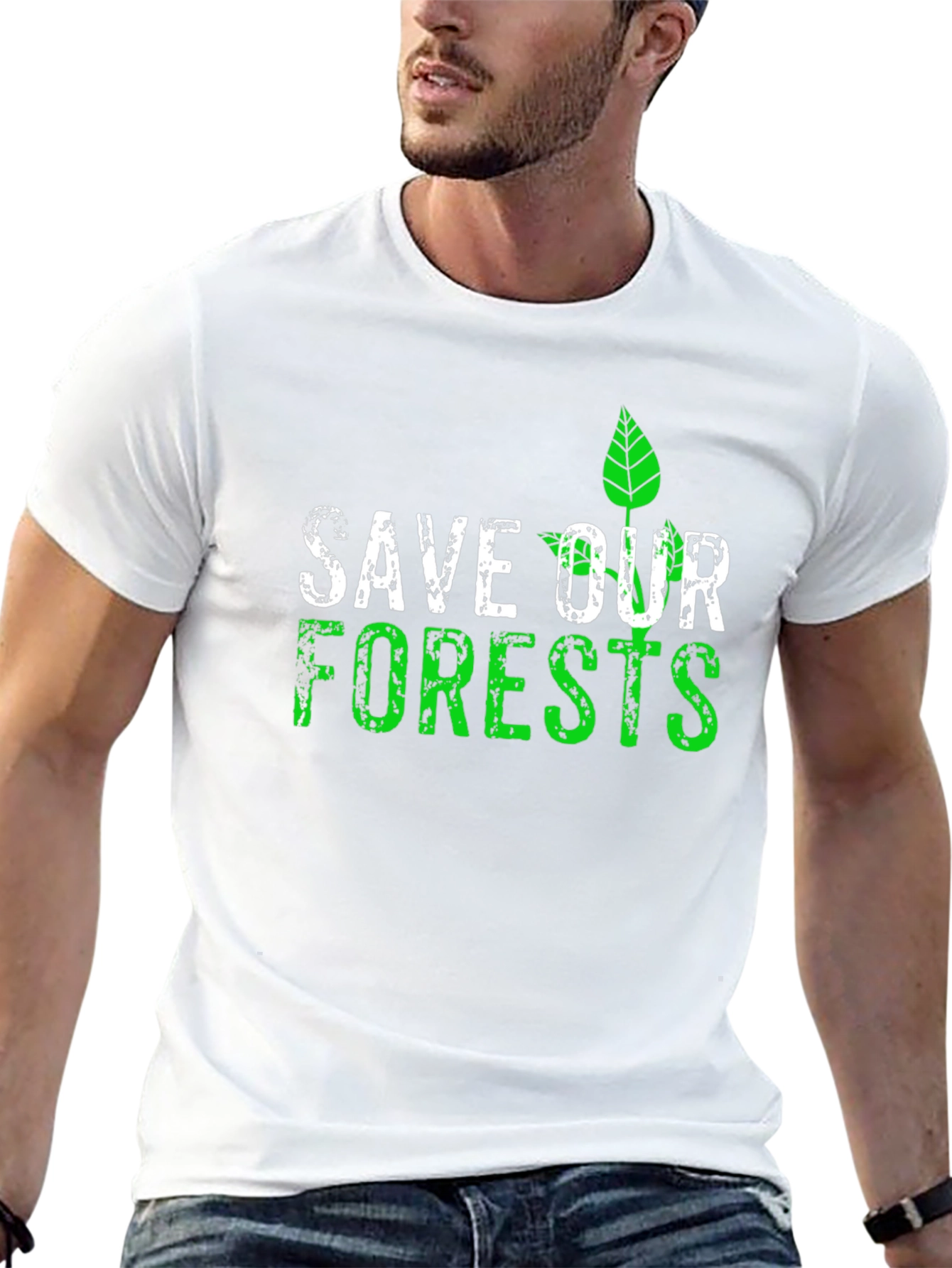 Eco-Friendly Save Our Forests Graphic T-Shirt