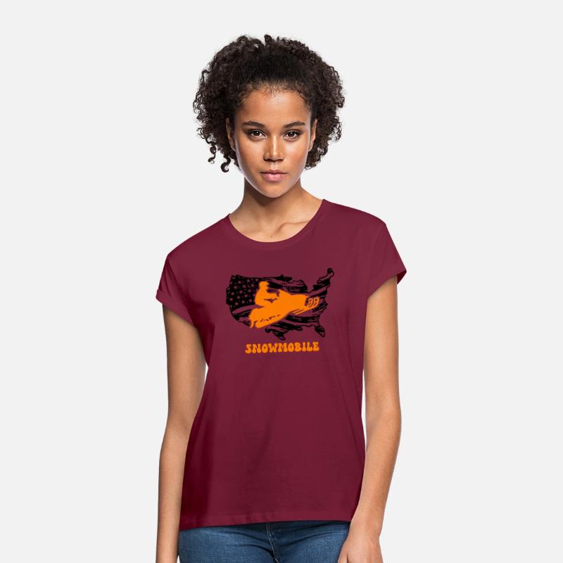 American Flag Snowmobile Funny Snowmobiling