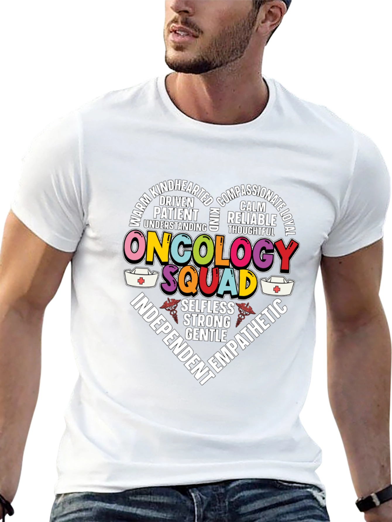 Oncology Squad Heart Graphic T-Shirt