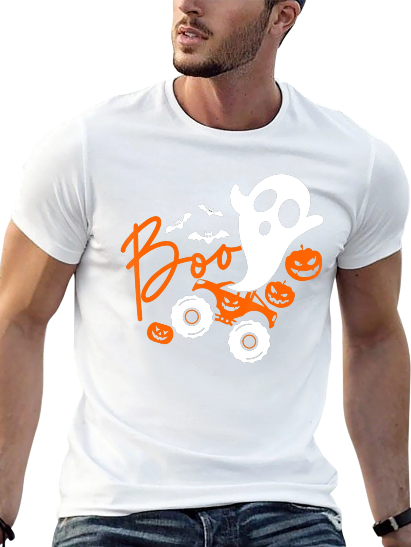 Halloween Ghost Monster Truck T-Shirt