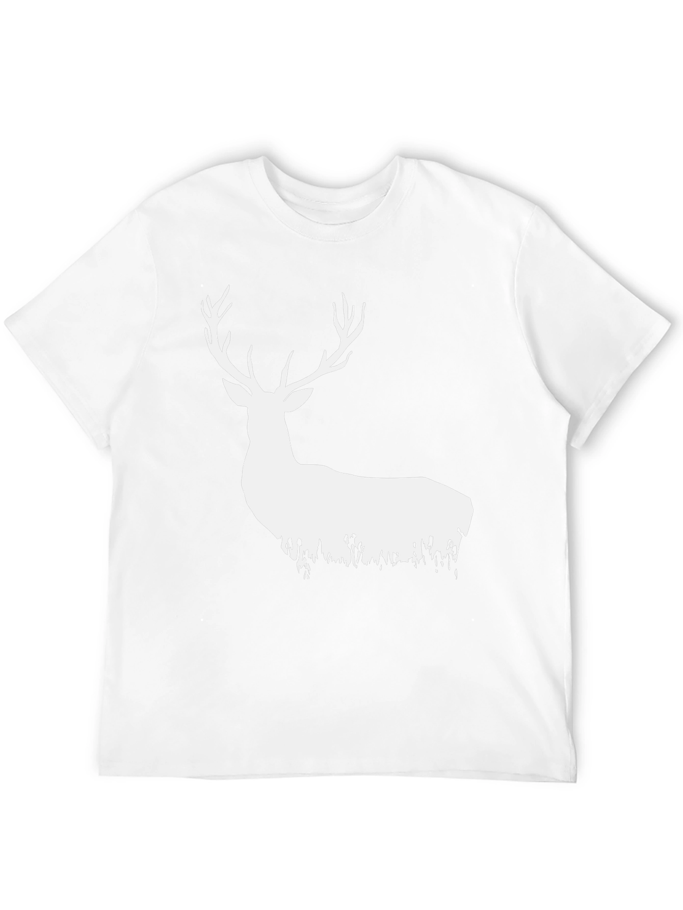 Deer Silhouette Graphic Tee - Black