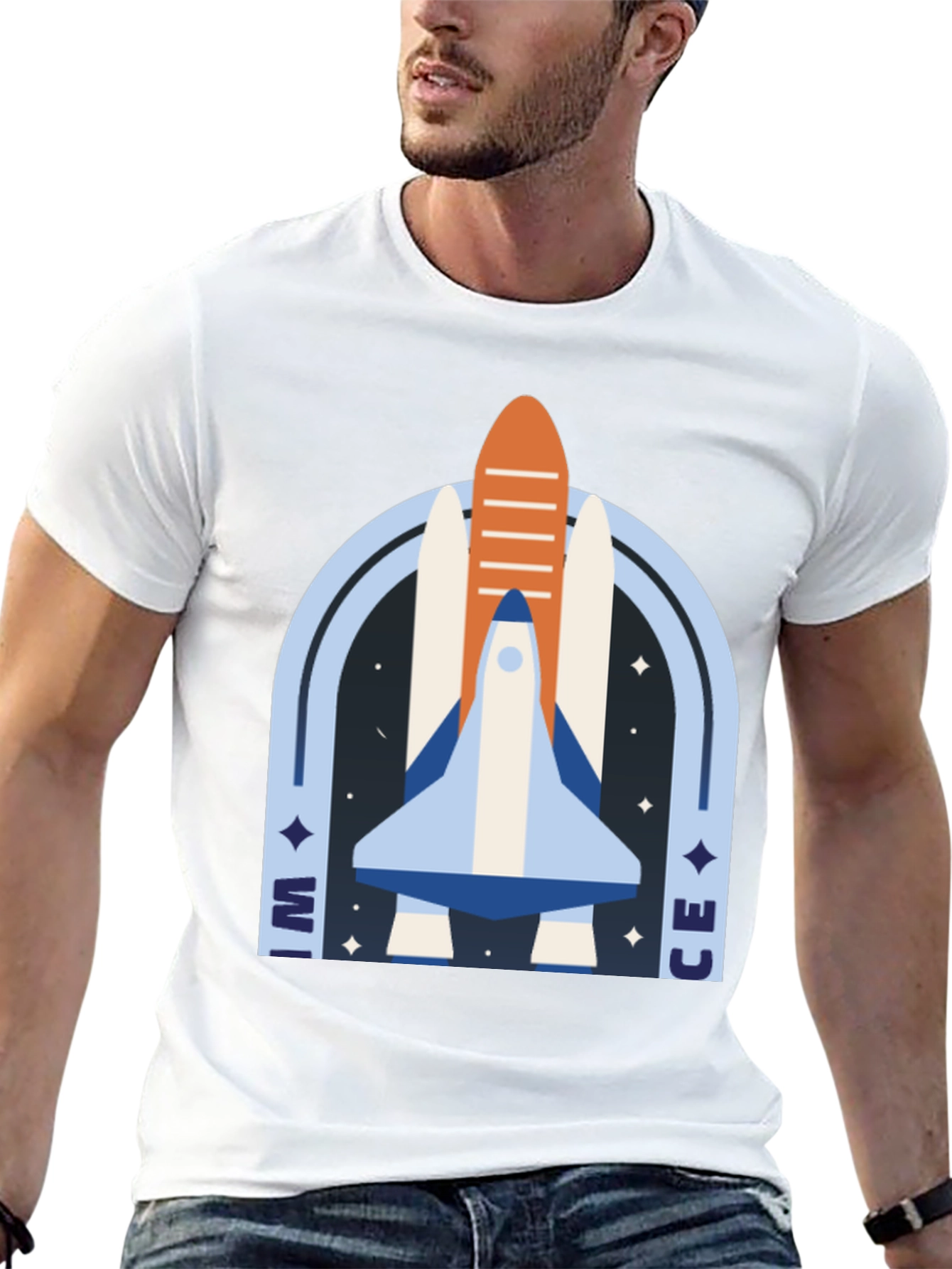 Space Shuttle Graphic T-Shirt - Retro Style