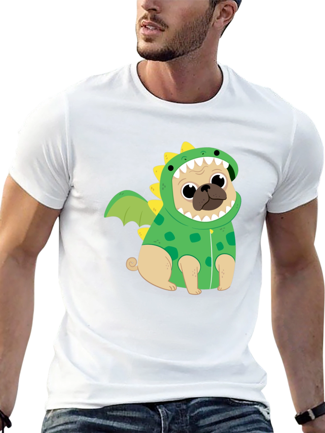 Pug Dinosaur Costume T-Shirt