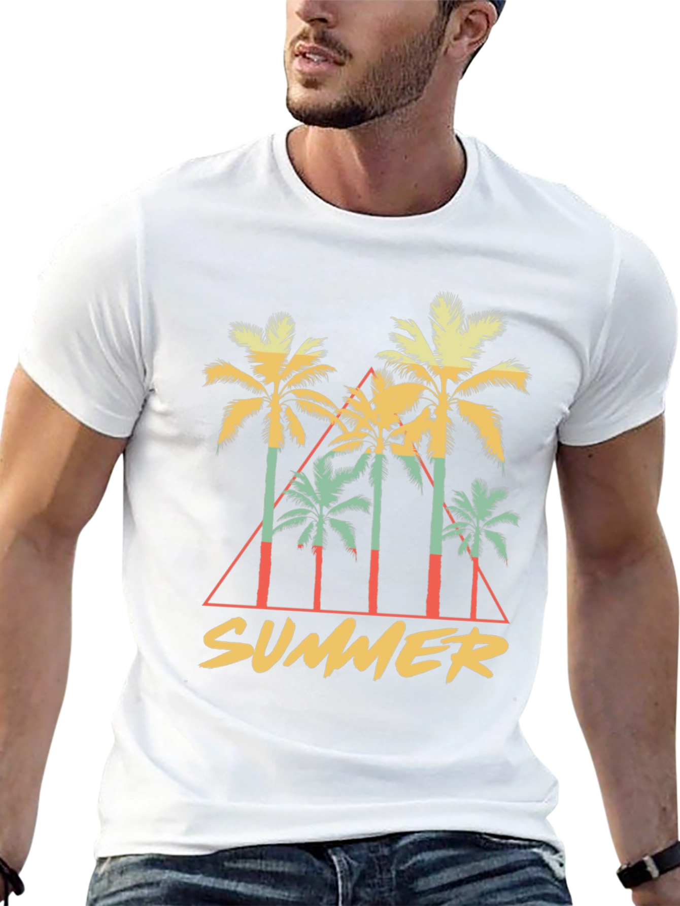Retro Palm Tree Summer T-Shirt