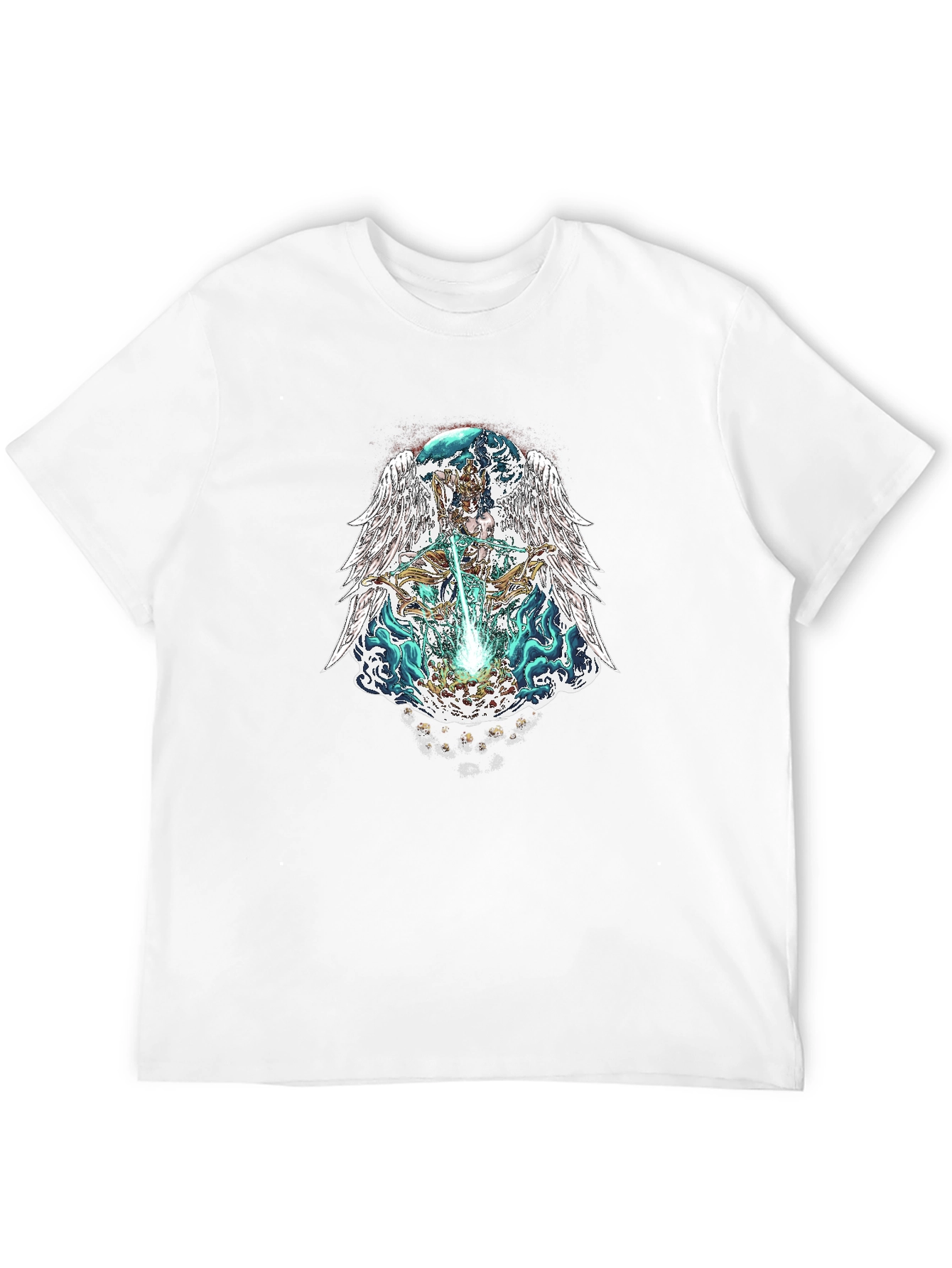 Angelic Warrior Graphic Tee - Black