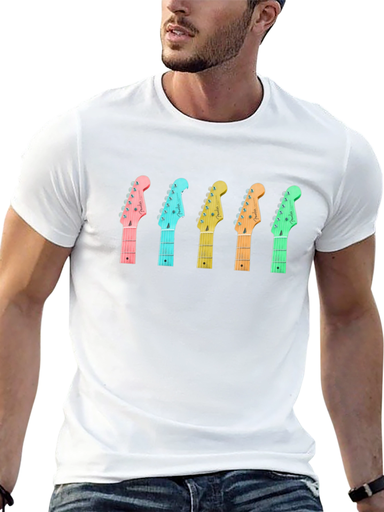 Guitar Headstock T-Shirt - Music Lover Tee