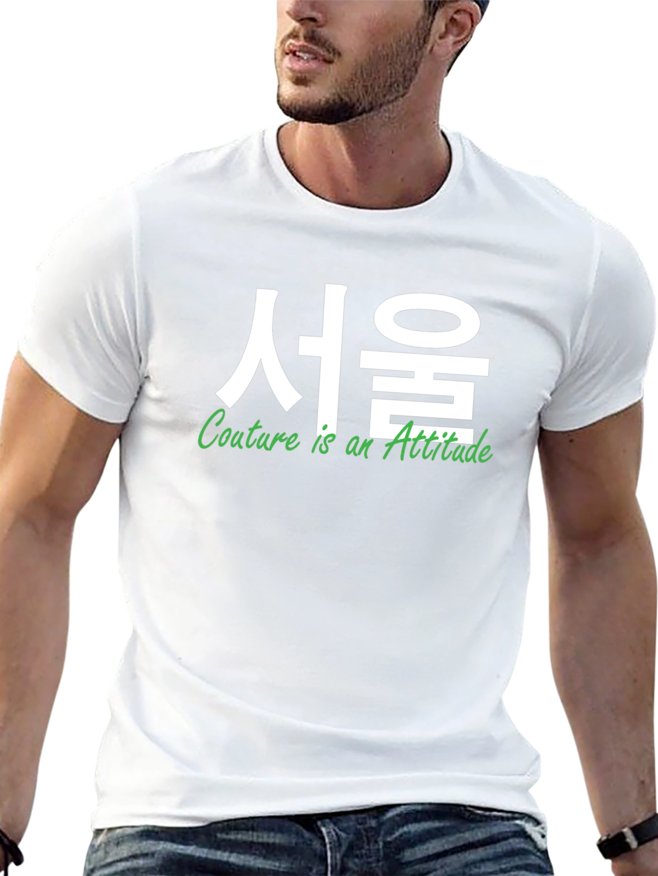 Seoul Couture Attitude Graphic Tee - Stylish Menswear