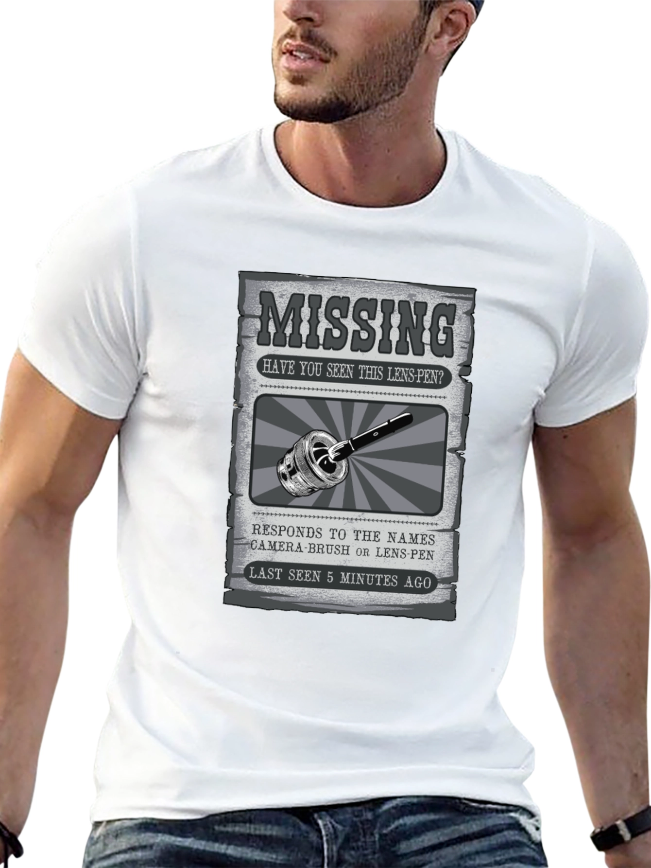 Missing Lens-Pen Graphic T-Shirt