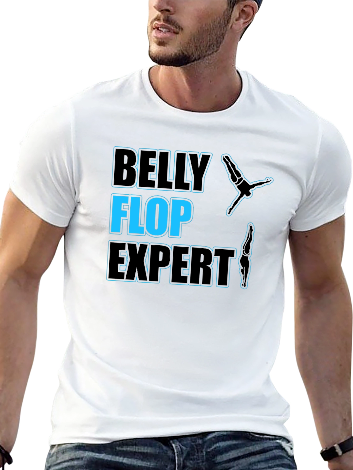 Belly Flop Expert T-Shirt - Funny Dive Design
