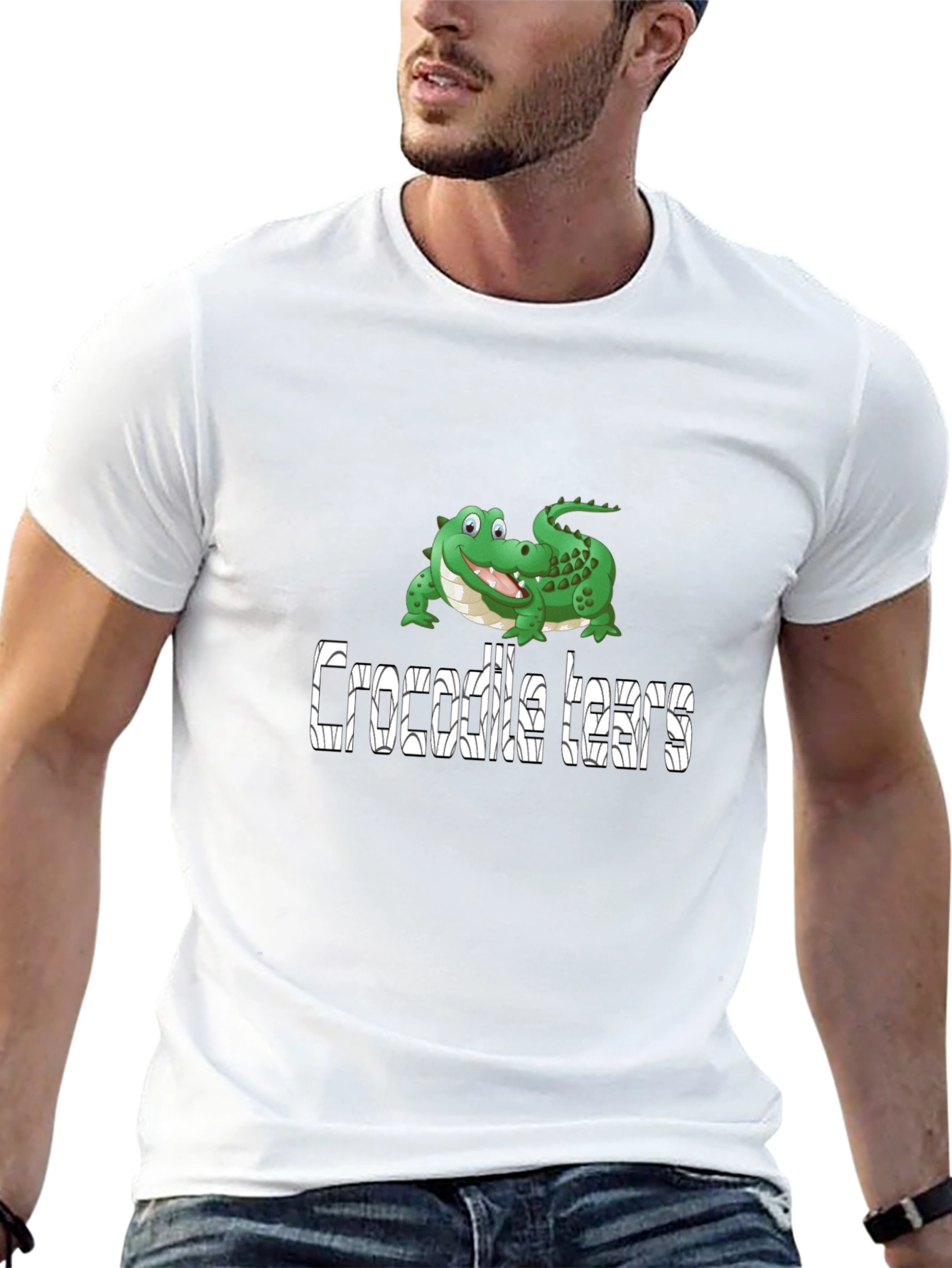 Crocodile Tears Graphic Tee - Funny Novelty T-Shirt