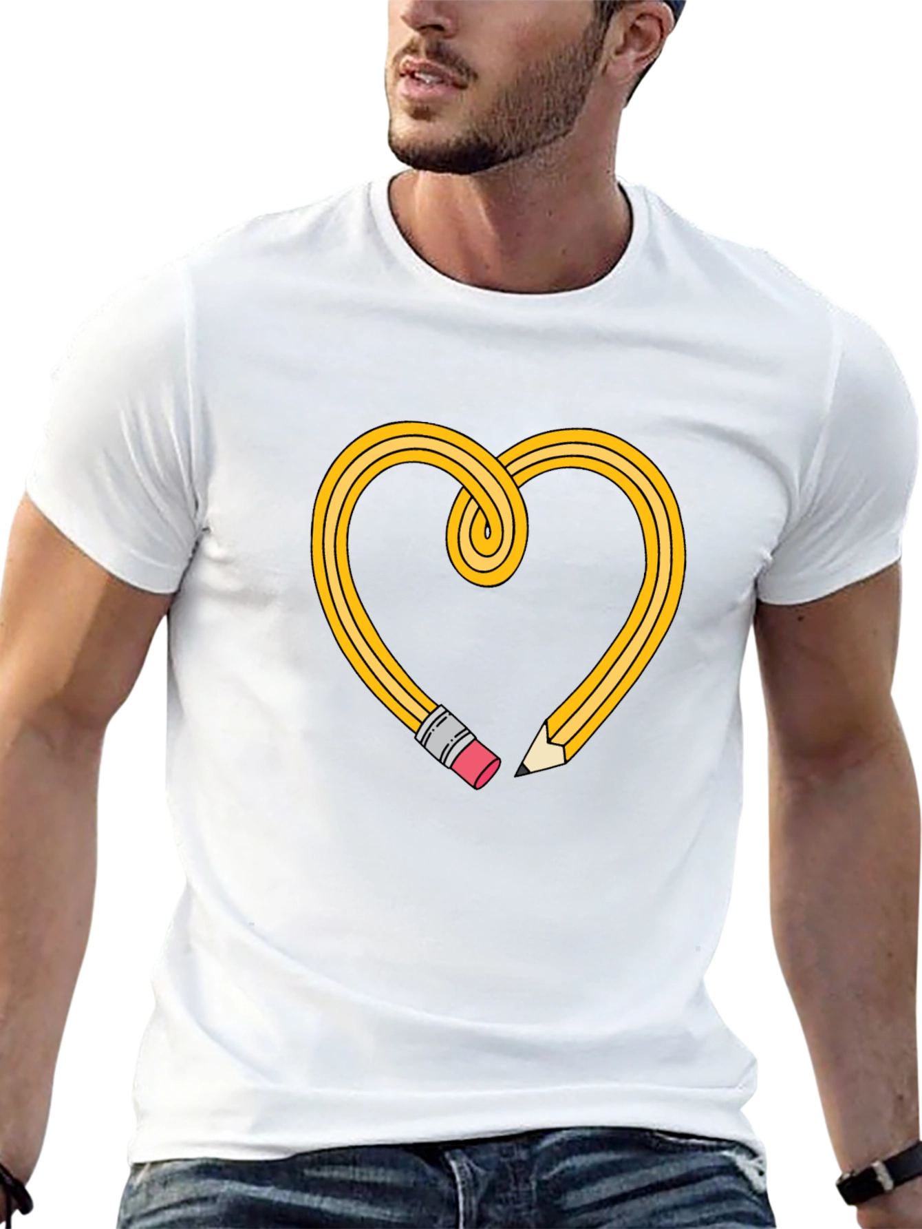 Pencil Heart Tee - Teacher Love Shirt