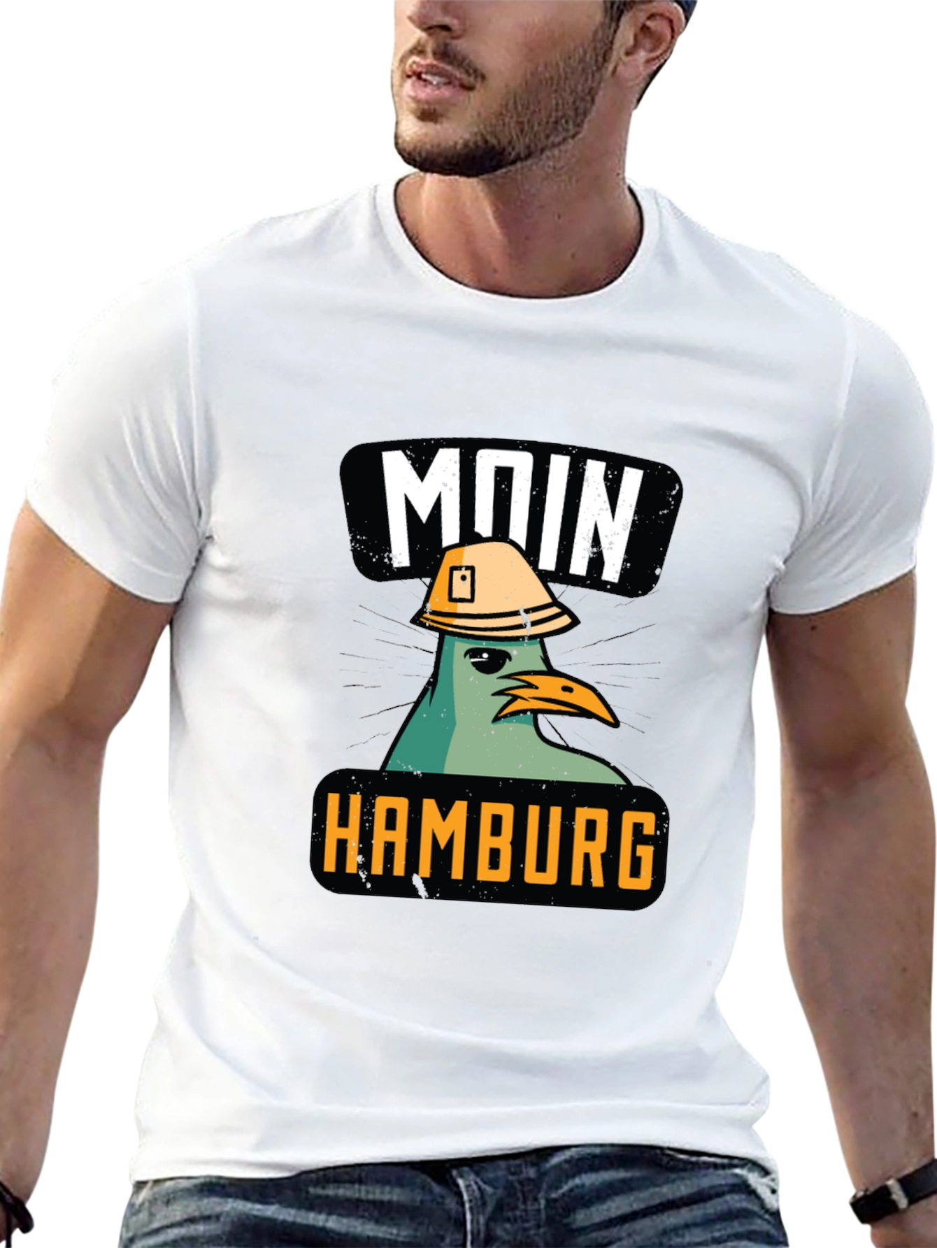 Moin Hamburg Construction Pigeon T-Shirt