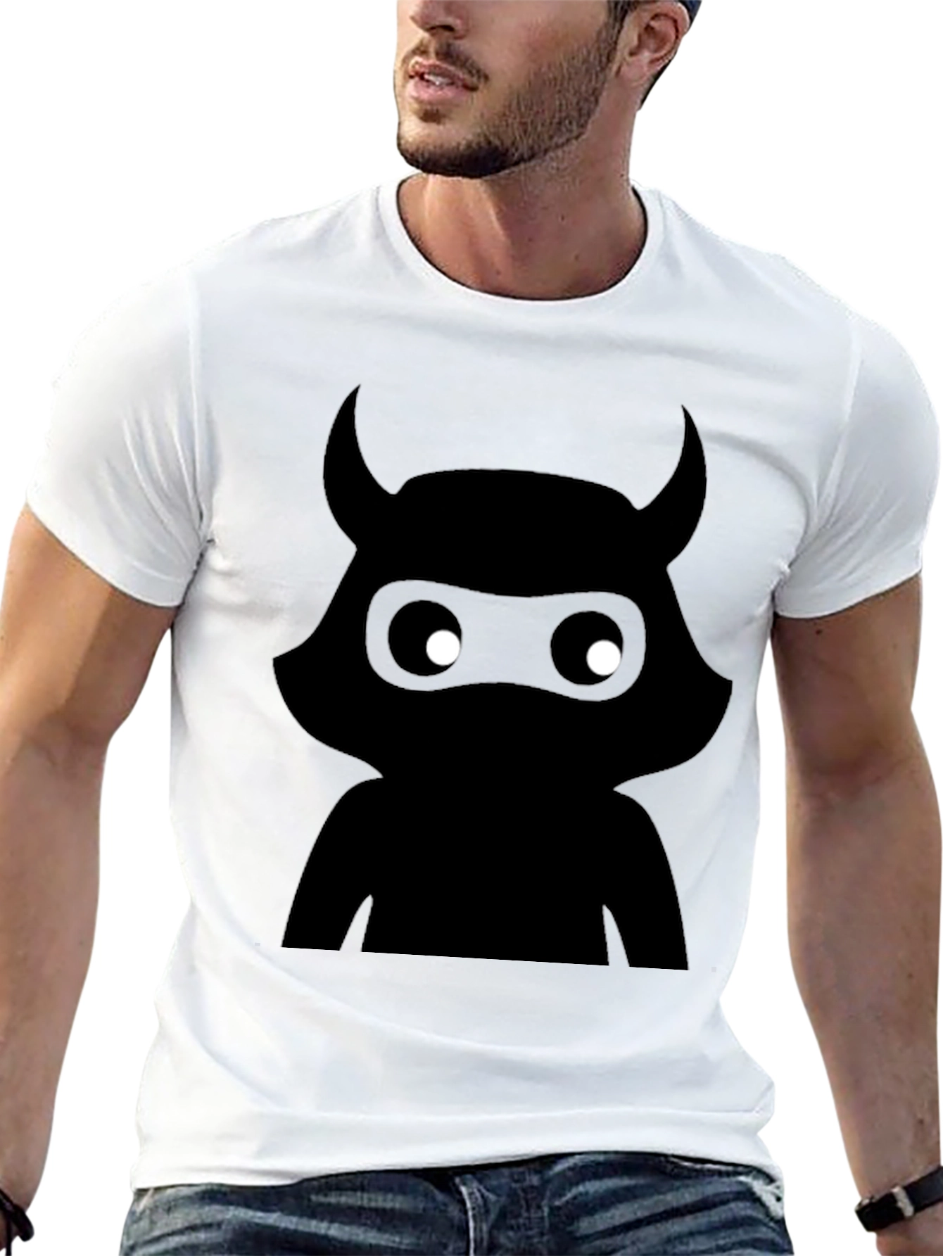 Ninja Devil Graphic Tee - Black Cotton T-Shirt