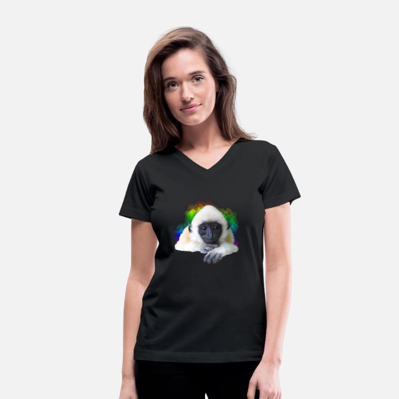 Gibbon Monkey Rainbow Cute Little Primate Animal