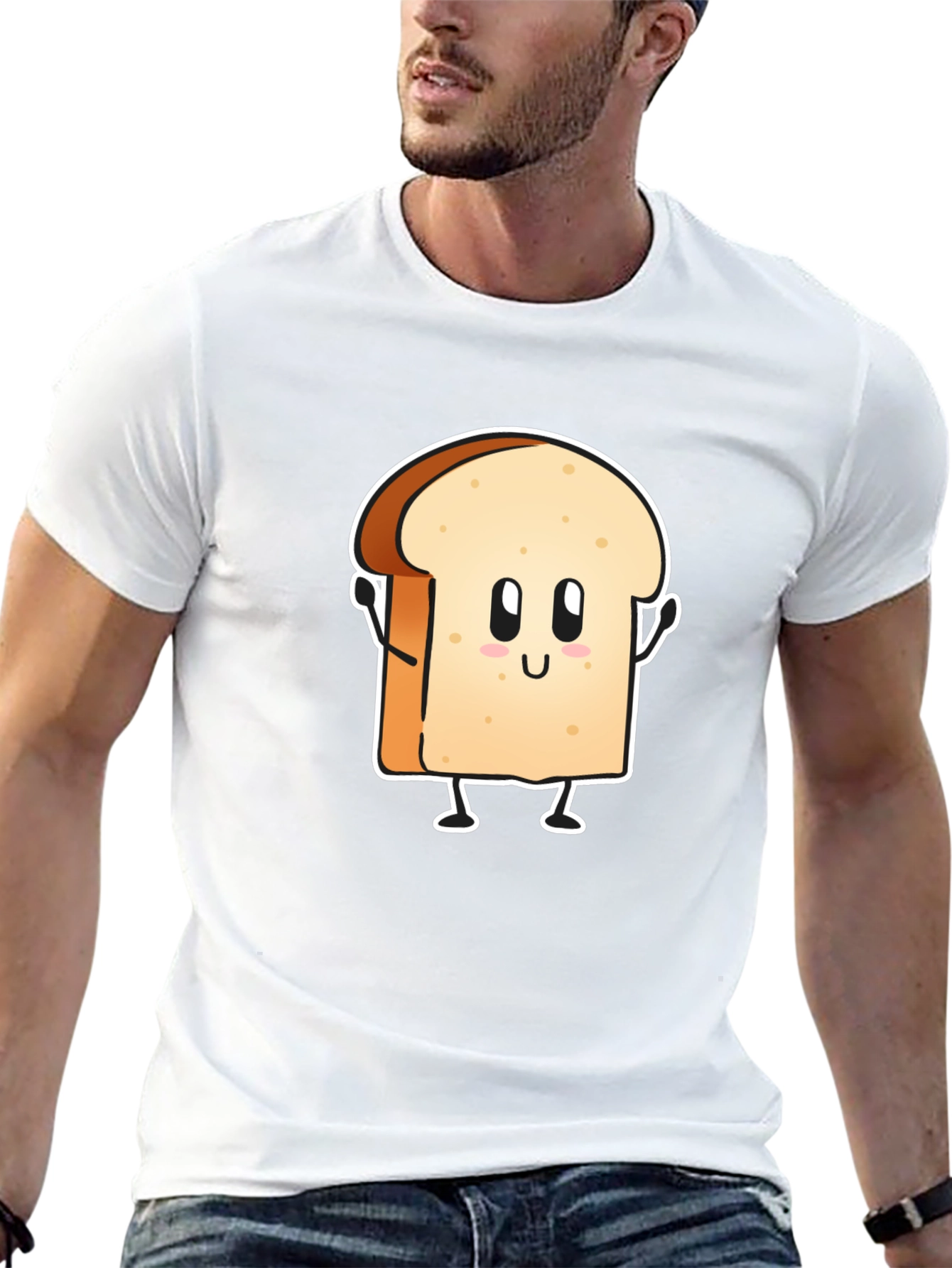 Funny Toast Cartoon Graphic Tee